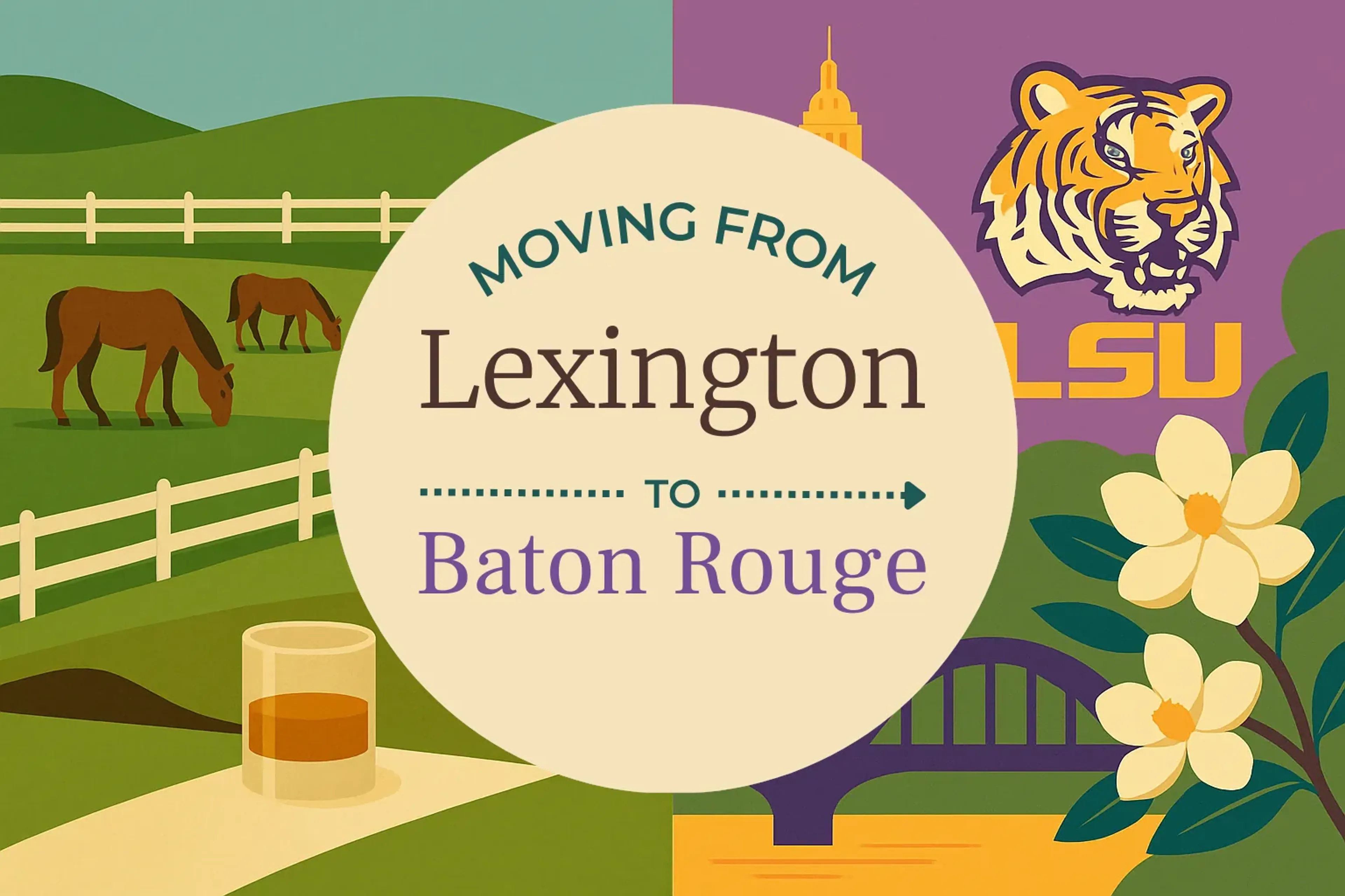 Side-by-side comparison of Lexington to Baton Rouge moving companies