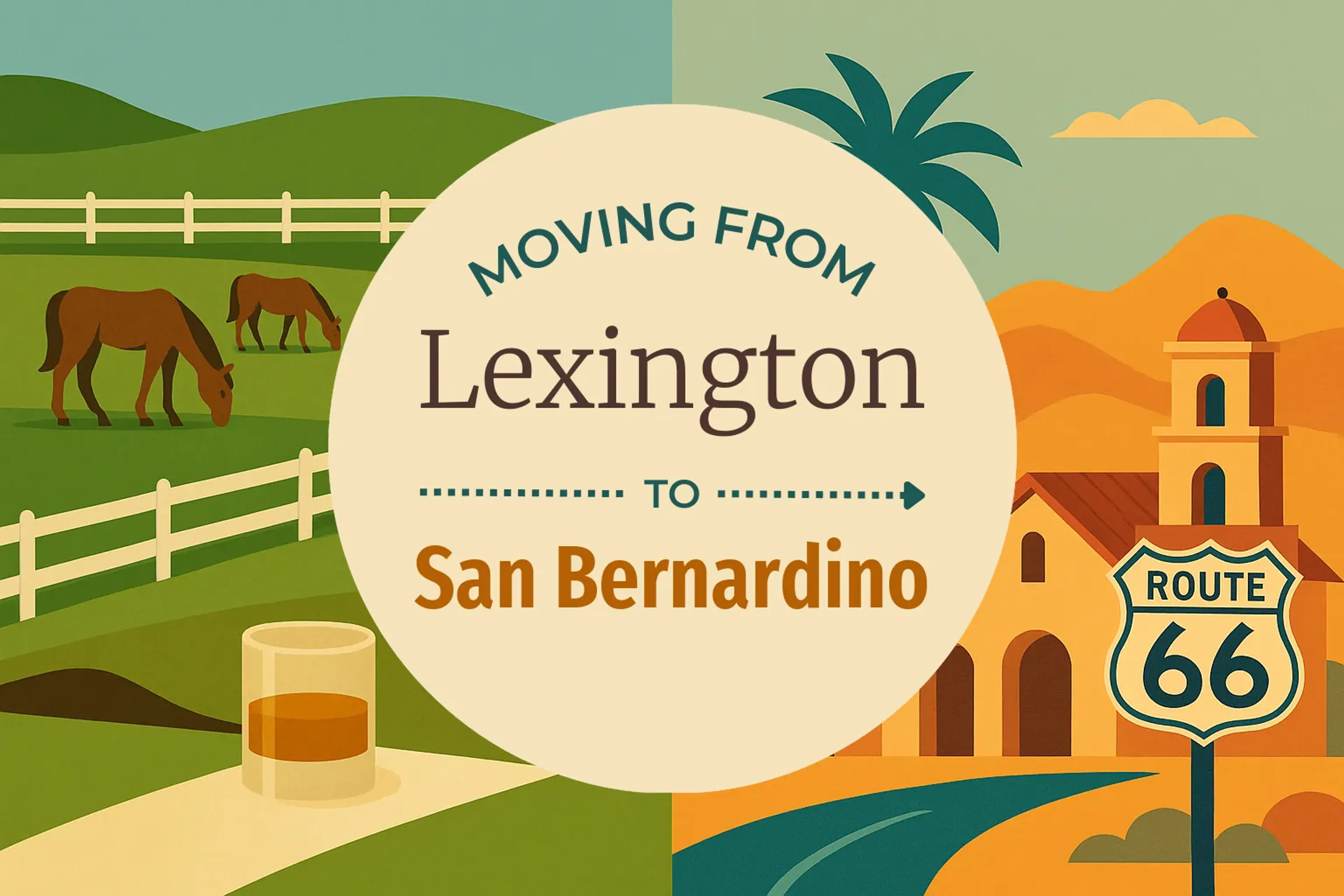 Side-by-side comparison of Lexington to San Bernardino moving companies