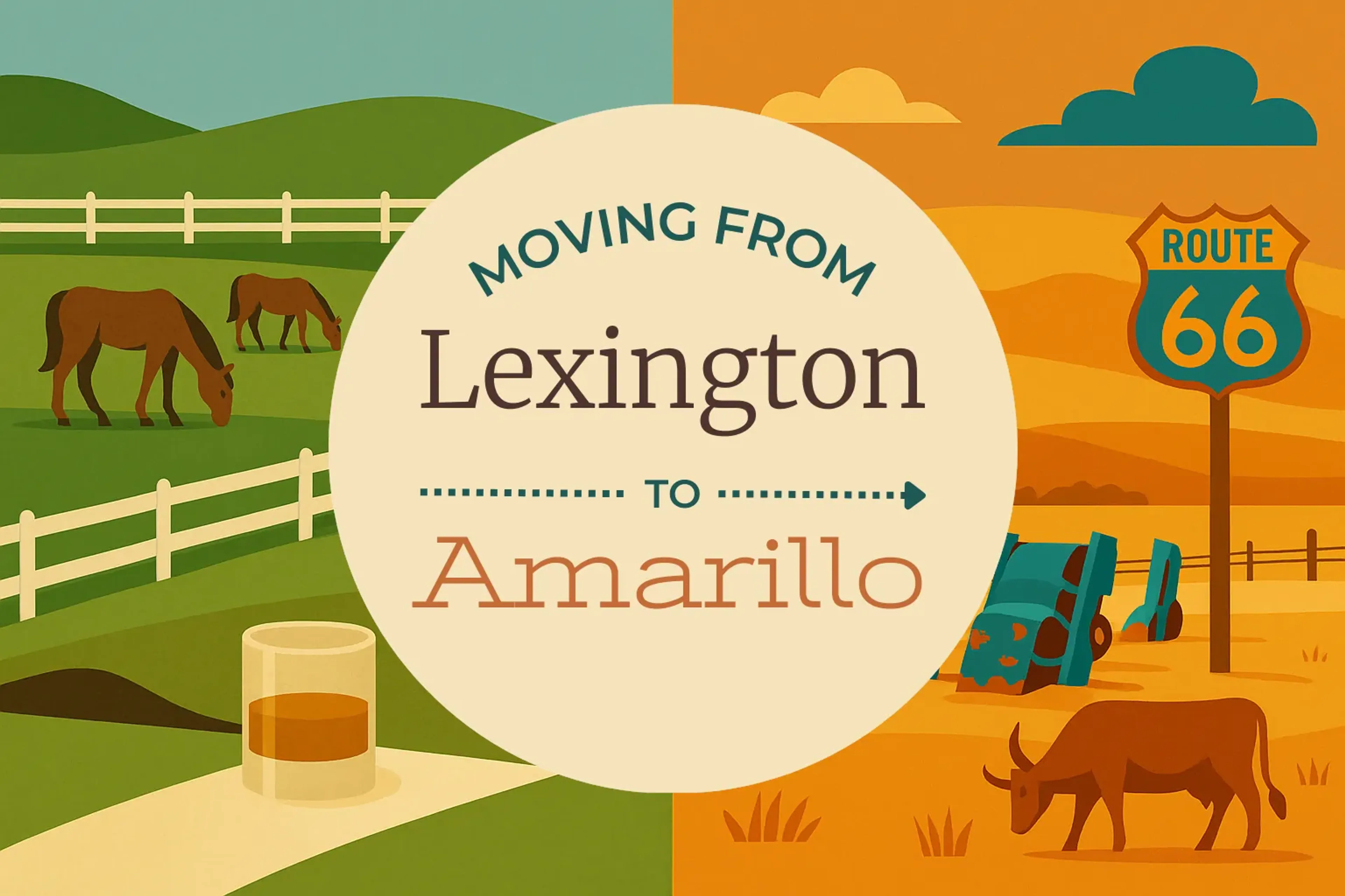 Side-by-side comparison of Lexington to Amarillo moving companies