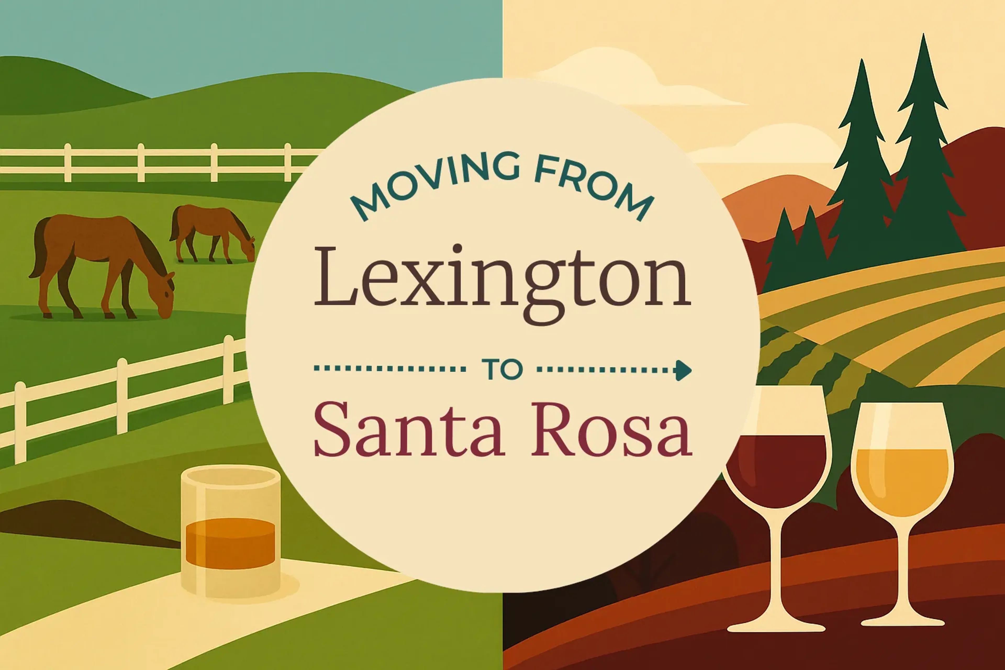 Side-by-side comparison of Lexington to Santa Rosa moving companies