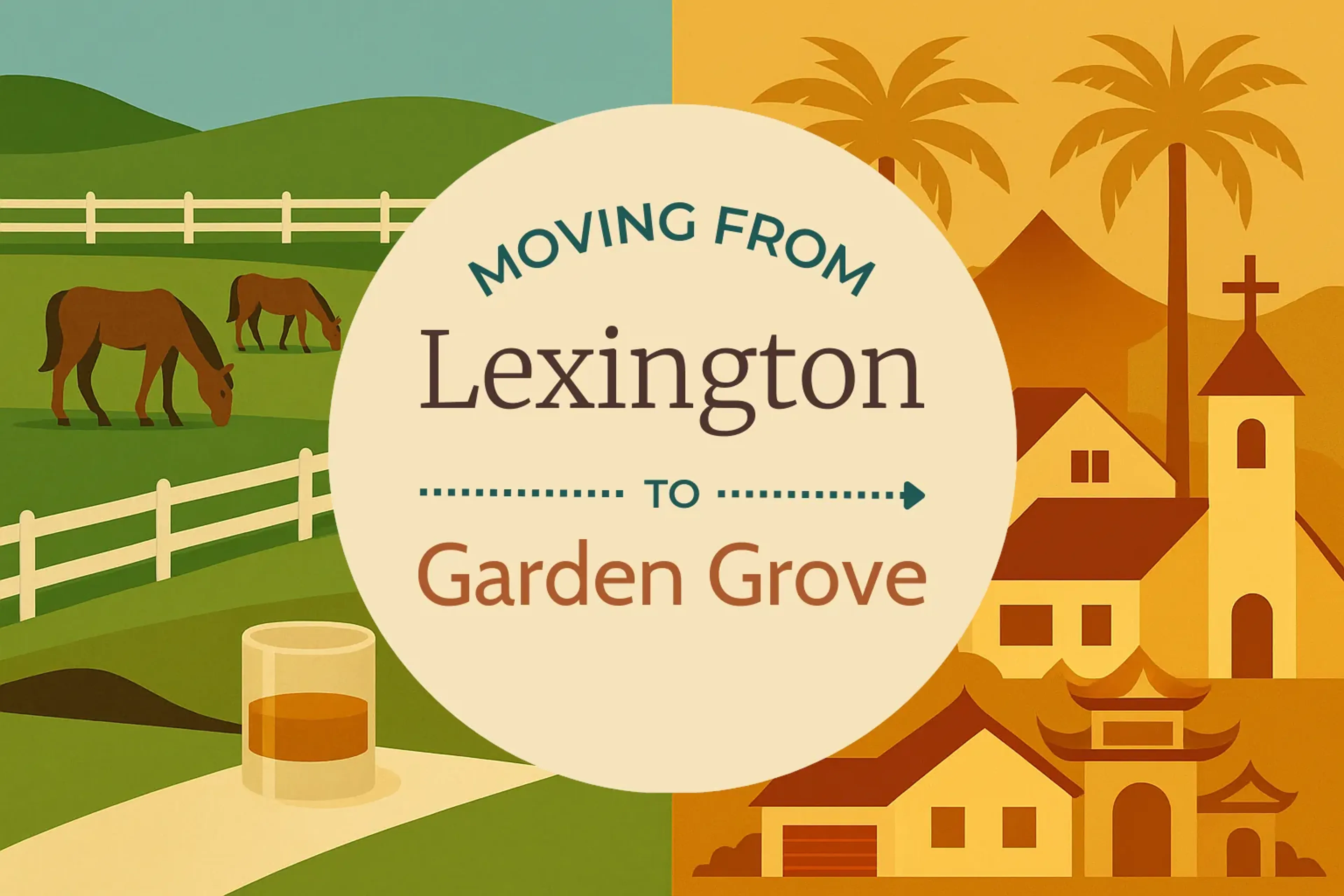 Side-by-side comparison of Lexington to Garden Grove moving companies