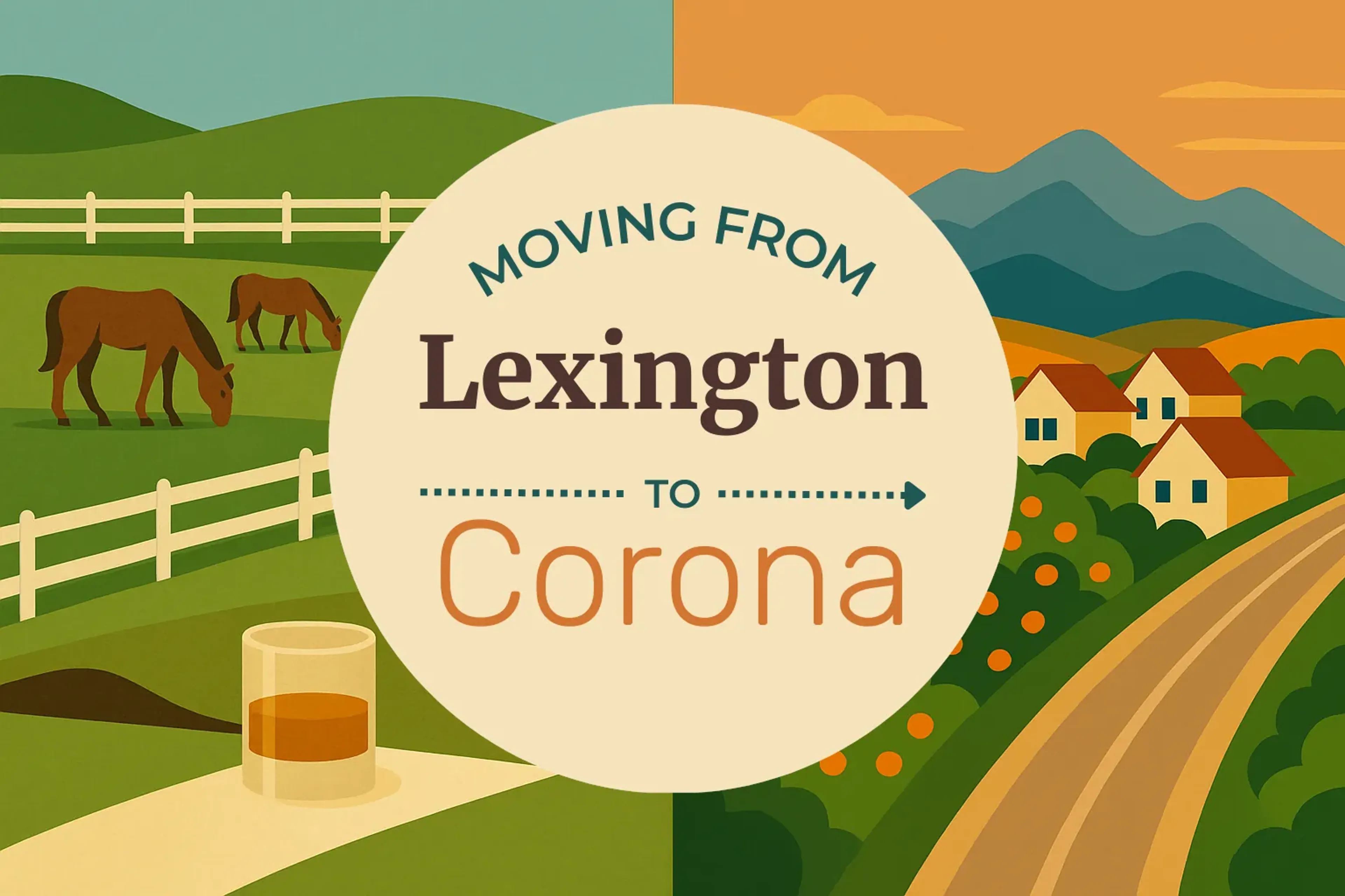 Side-by-side comparison of Lexington to Corona moving companies