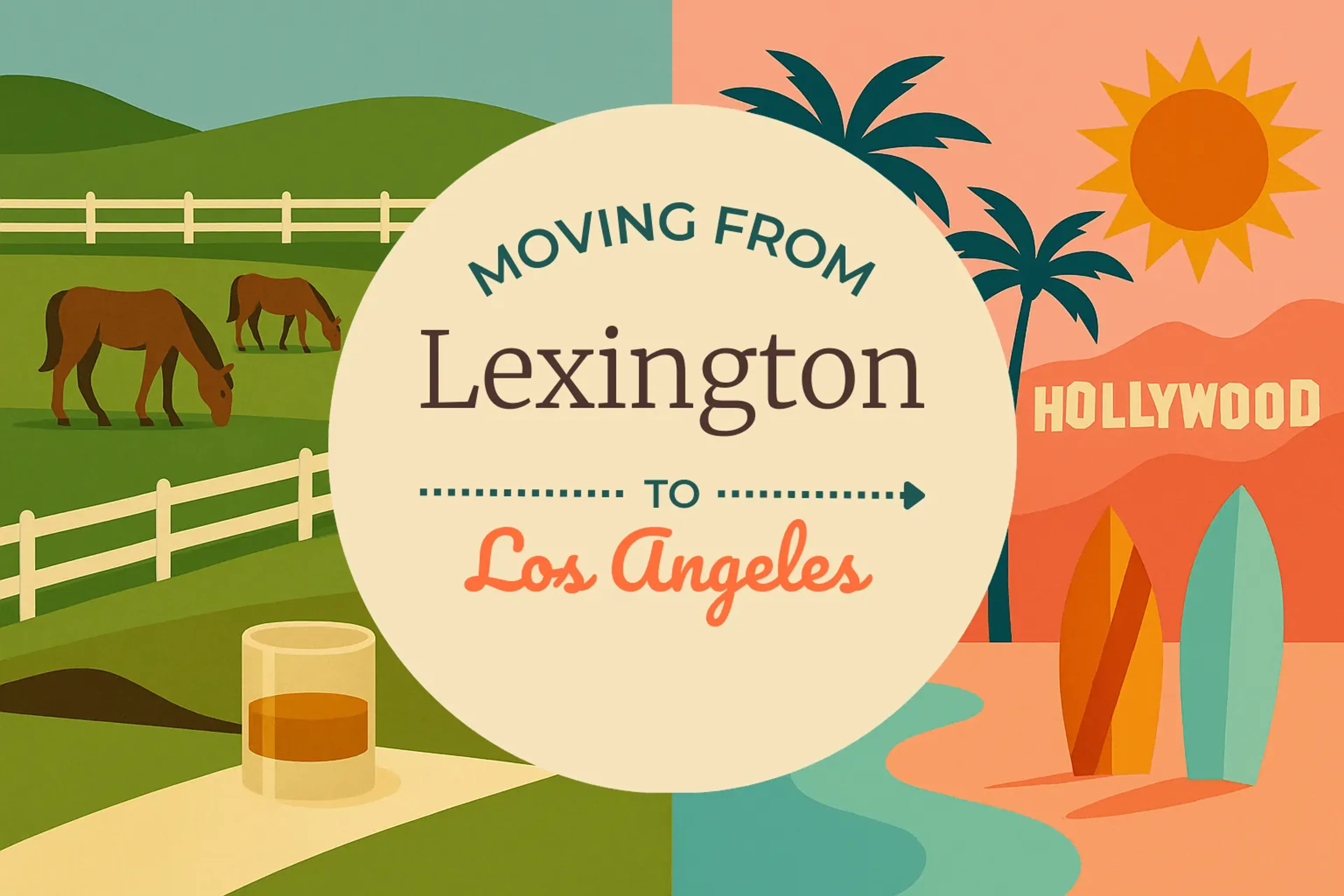 Side-by-side comparison of Lexington to Los Angeles moving companies