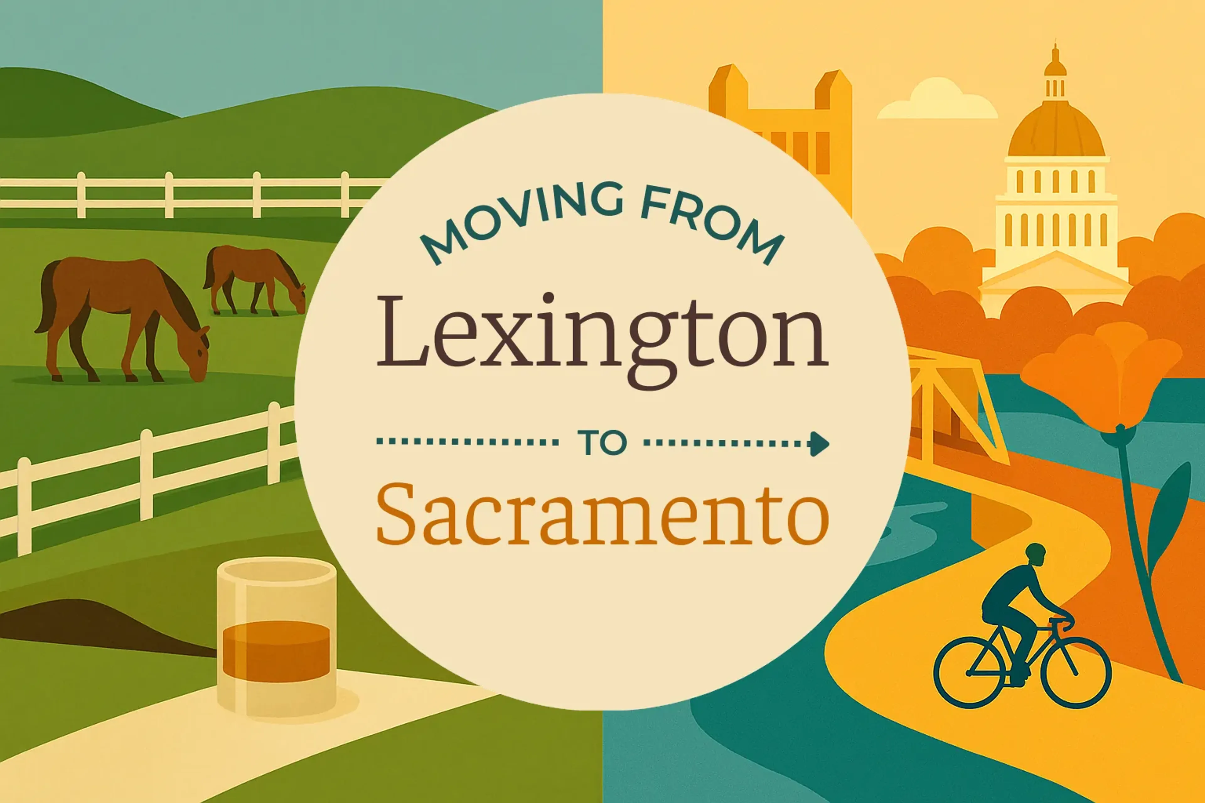Side-by-side comparison of Lexington to Sacramento moving companies