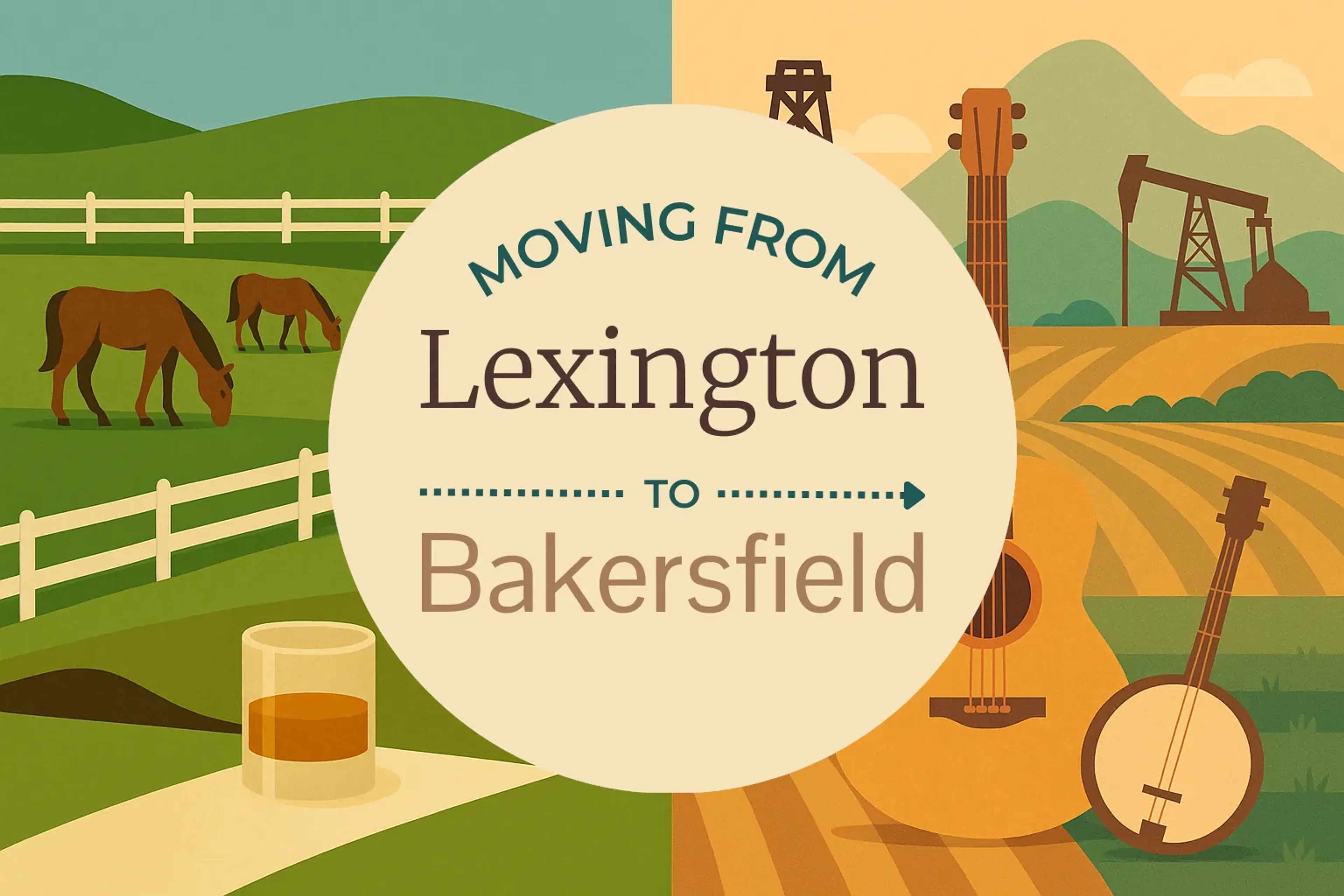 Side-by-side comparison of Lexington to Bakersfield moving companies