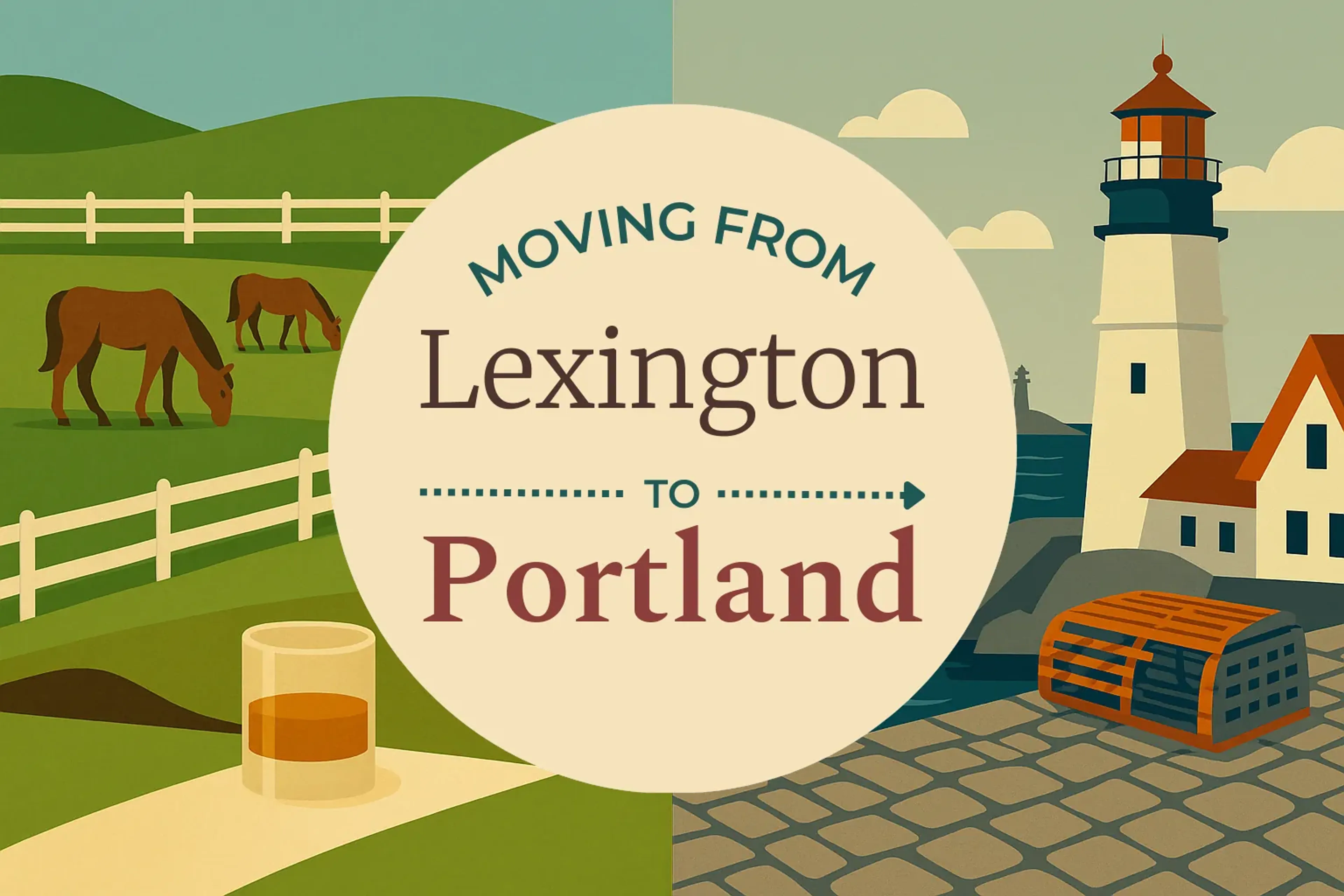 Side-by-side comparison of Lexington to Portland moving companies