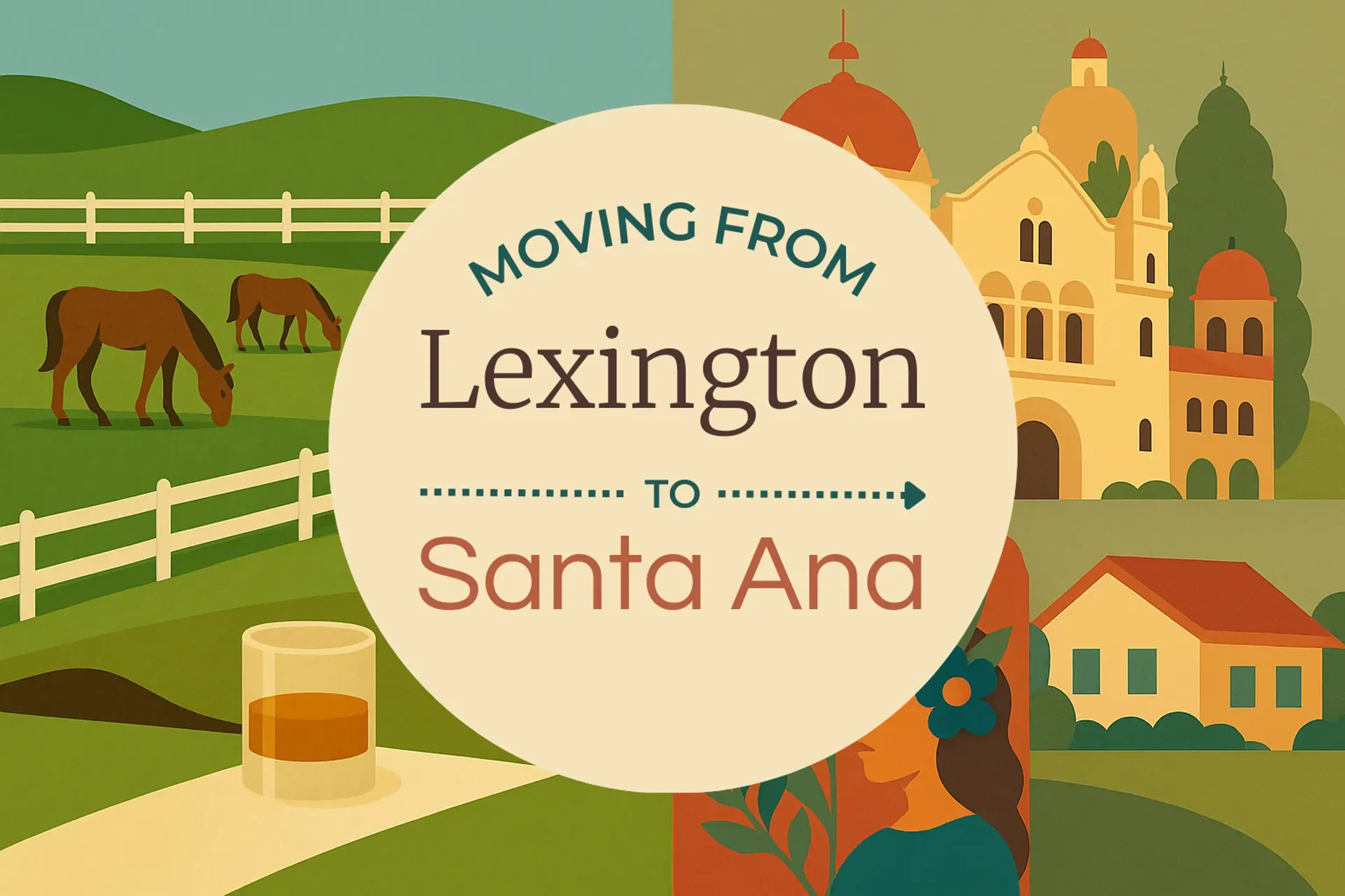 Side-by-side comparison of Lexington to Santa Ana moving companies