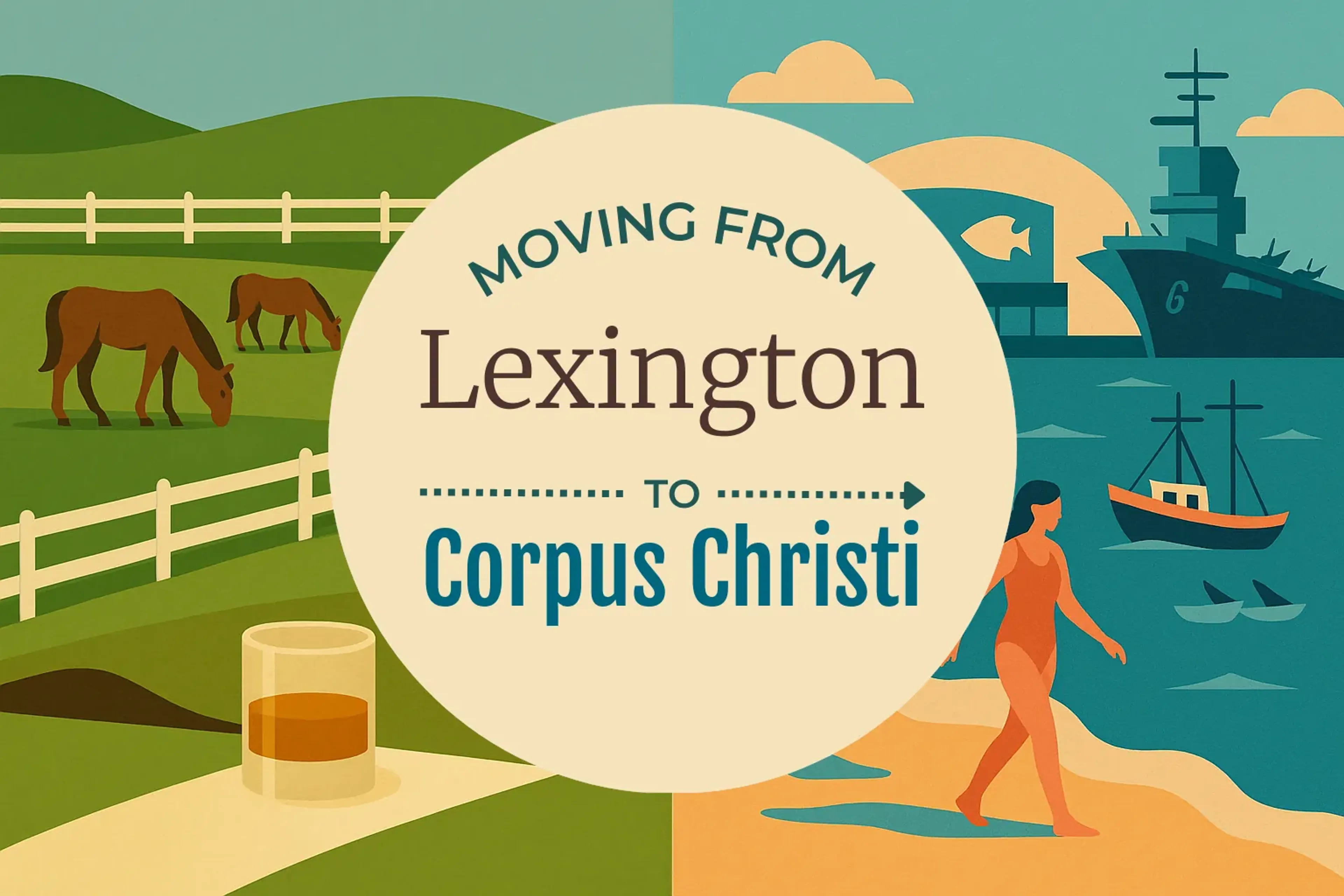 Side-by-side comparison of Lexington to Corpus Christi moving companies