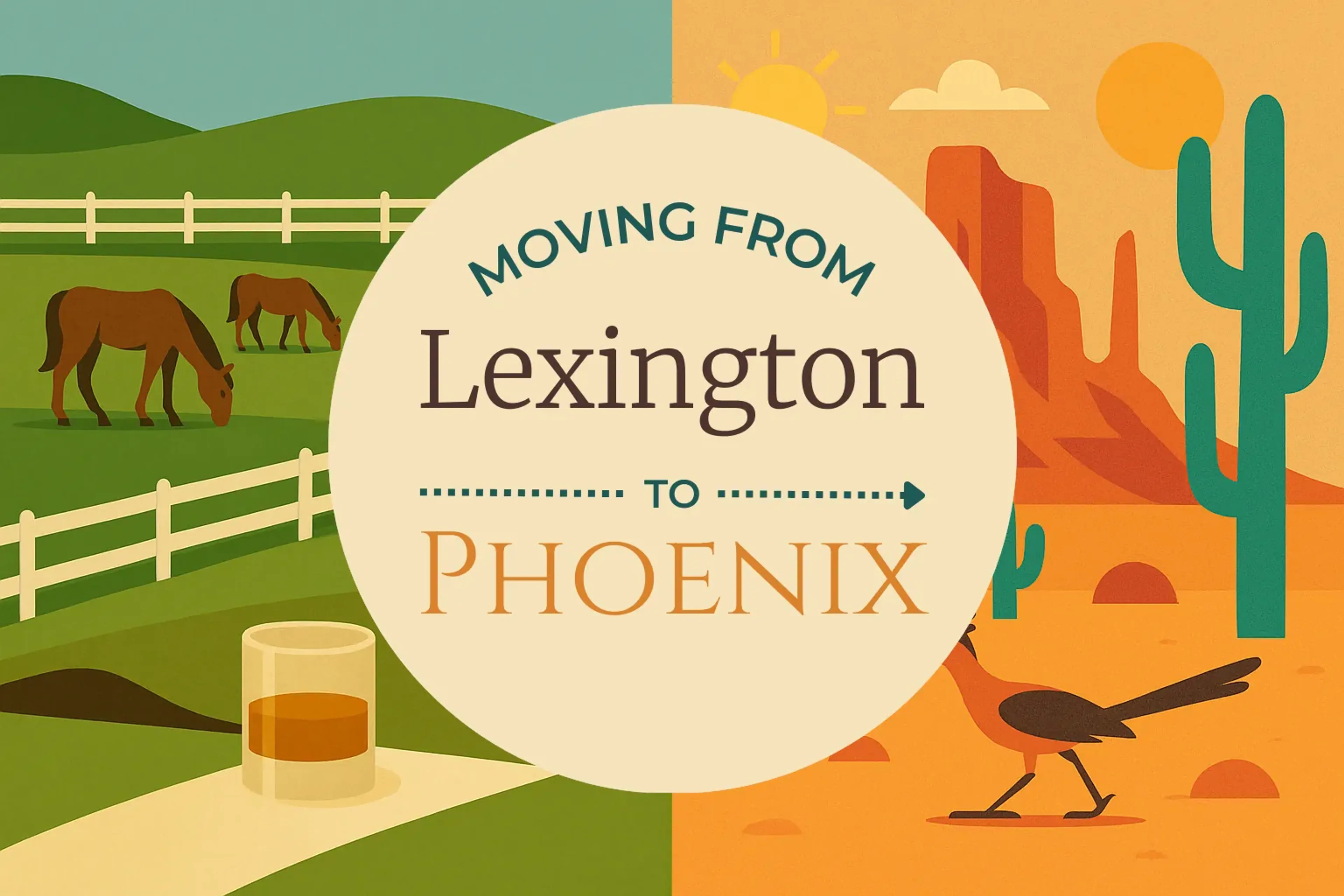 Side-by-side comparison of Lexington to Phoenix moving companies