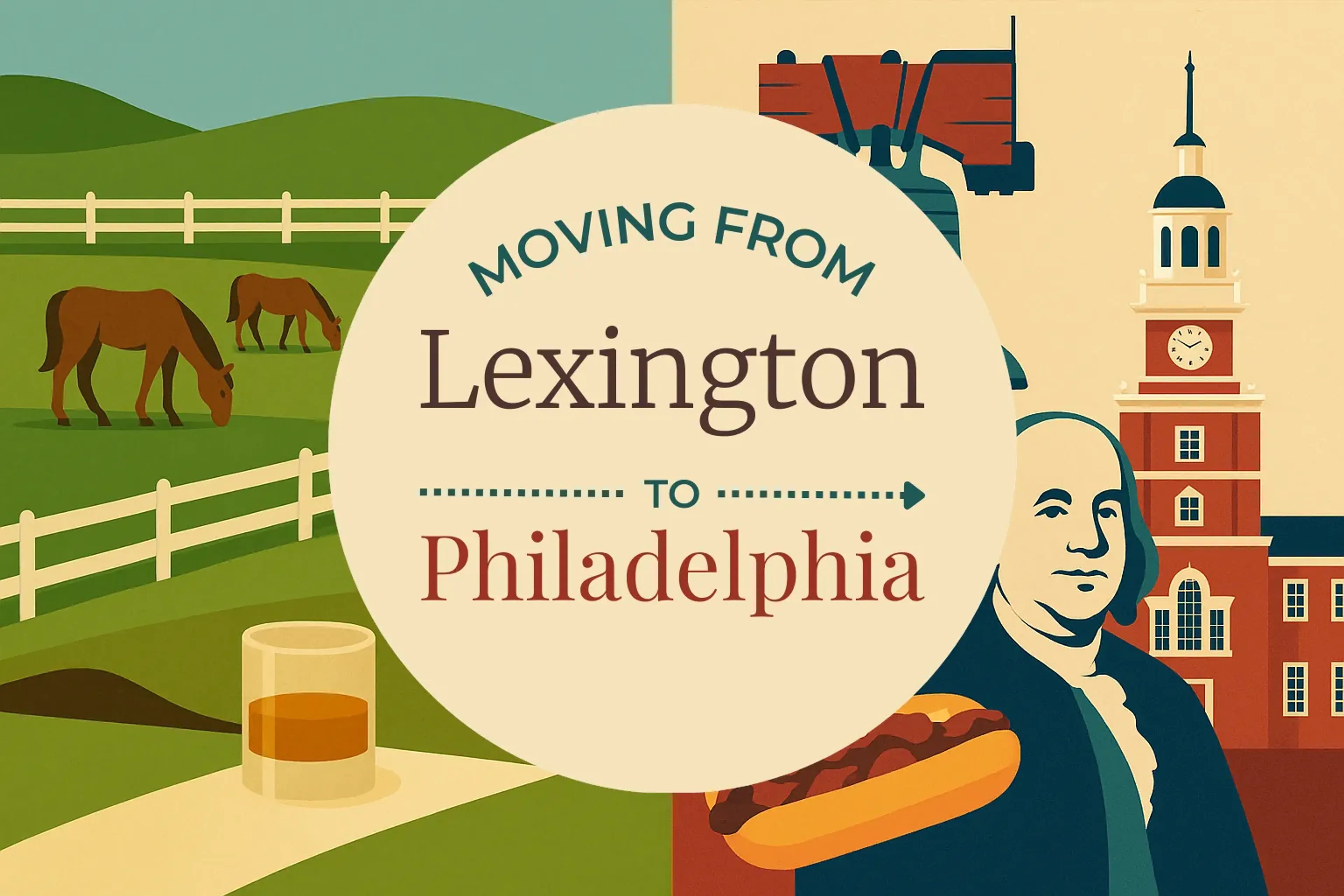 Side-by-side comparison of Lexington to Philadelphia moving companies