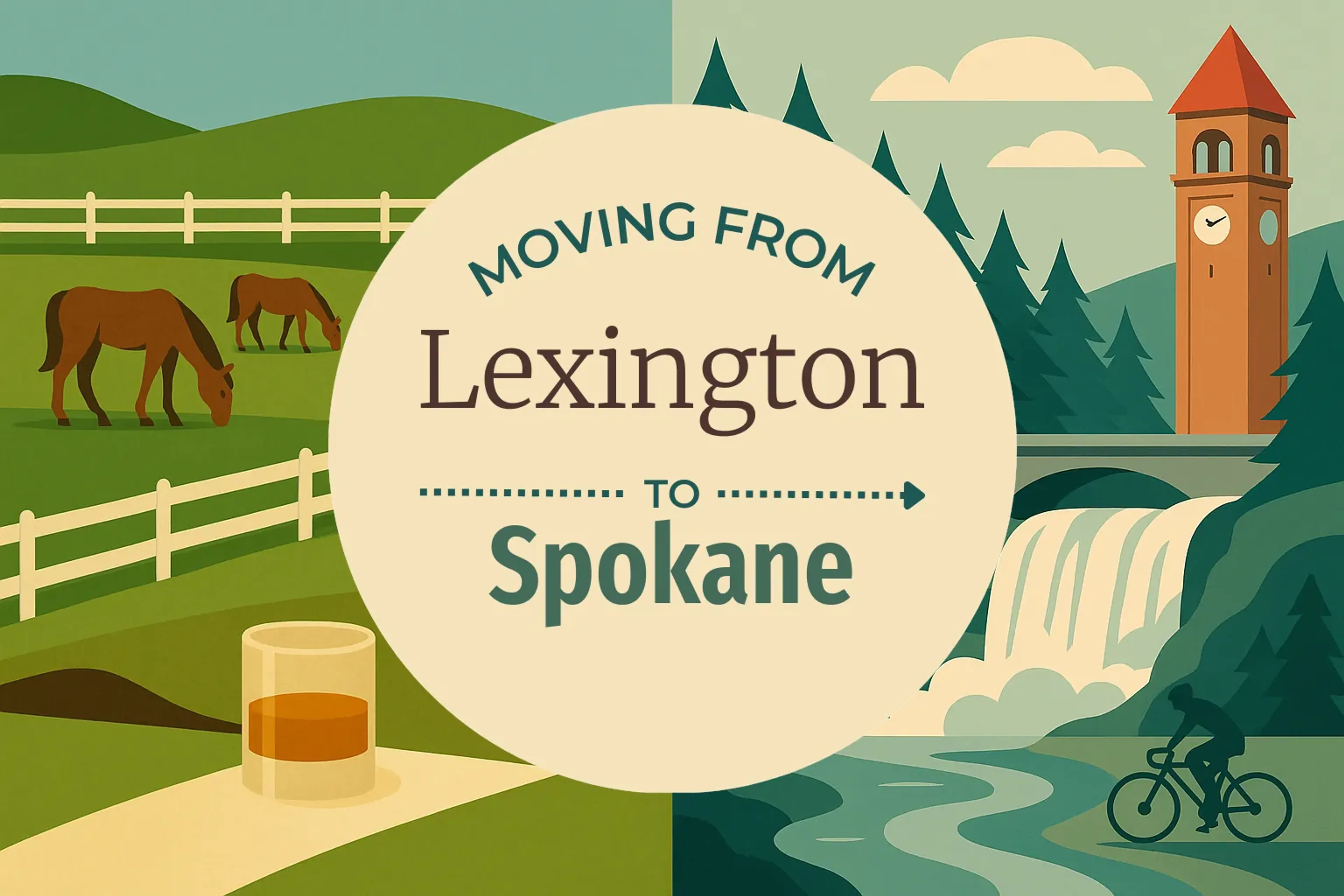 Side-by-side comparison of Lexington to Spokane moving companies