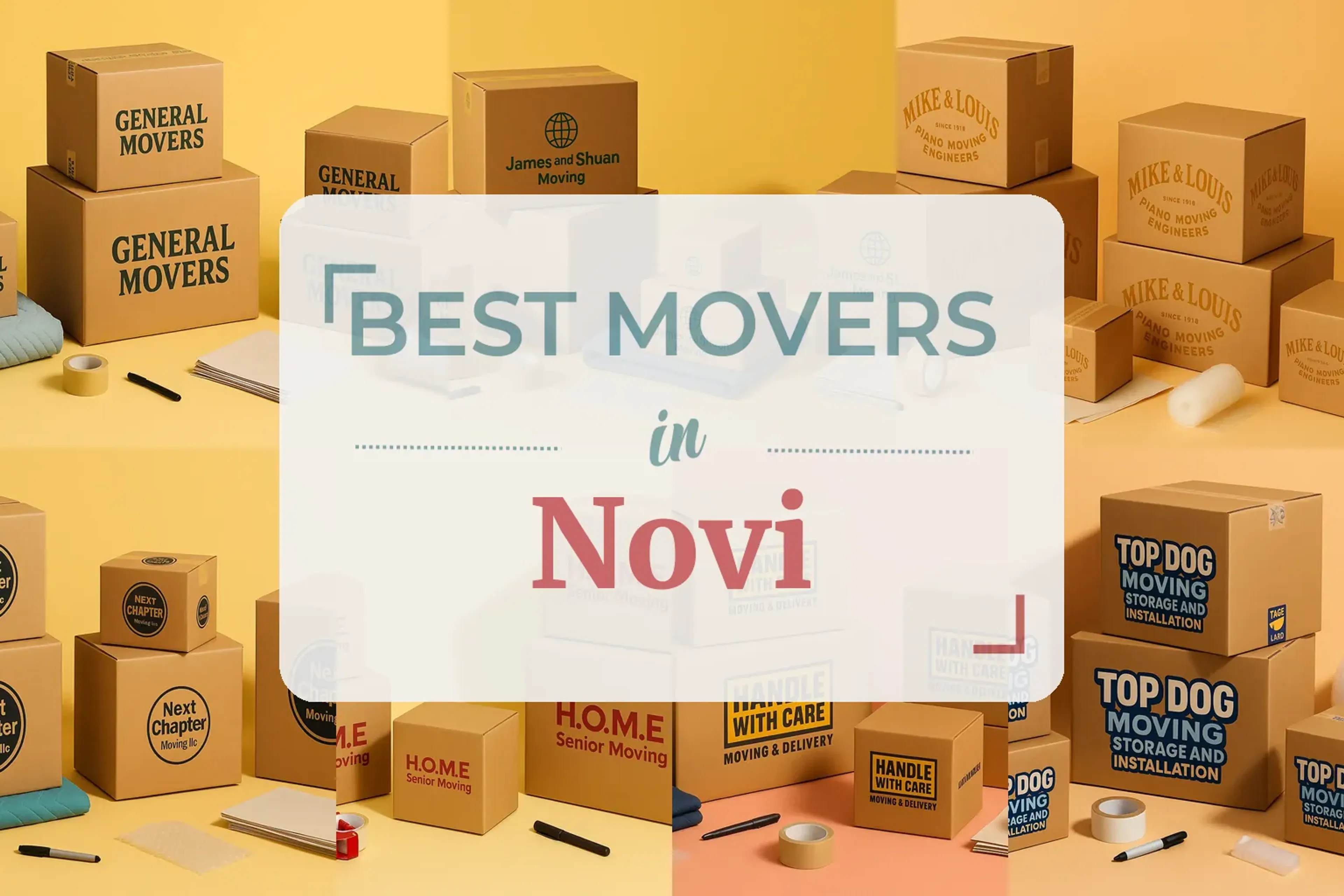 Side-by-side comparison of Novi moving companies