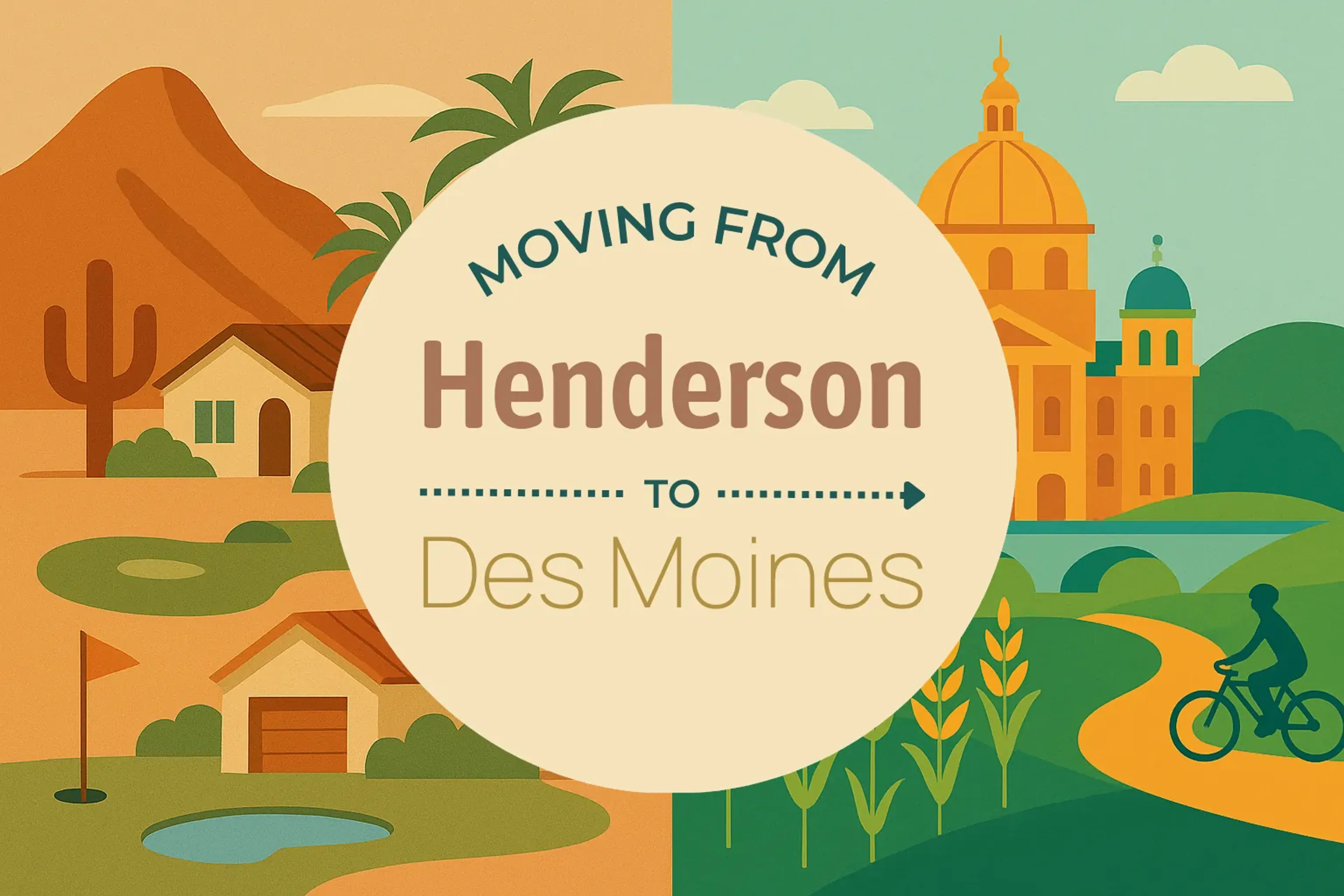 Side-by-side comparison of Henderson to Des Moines moving companies