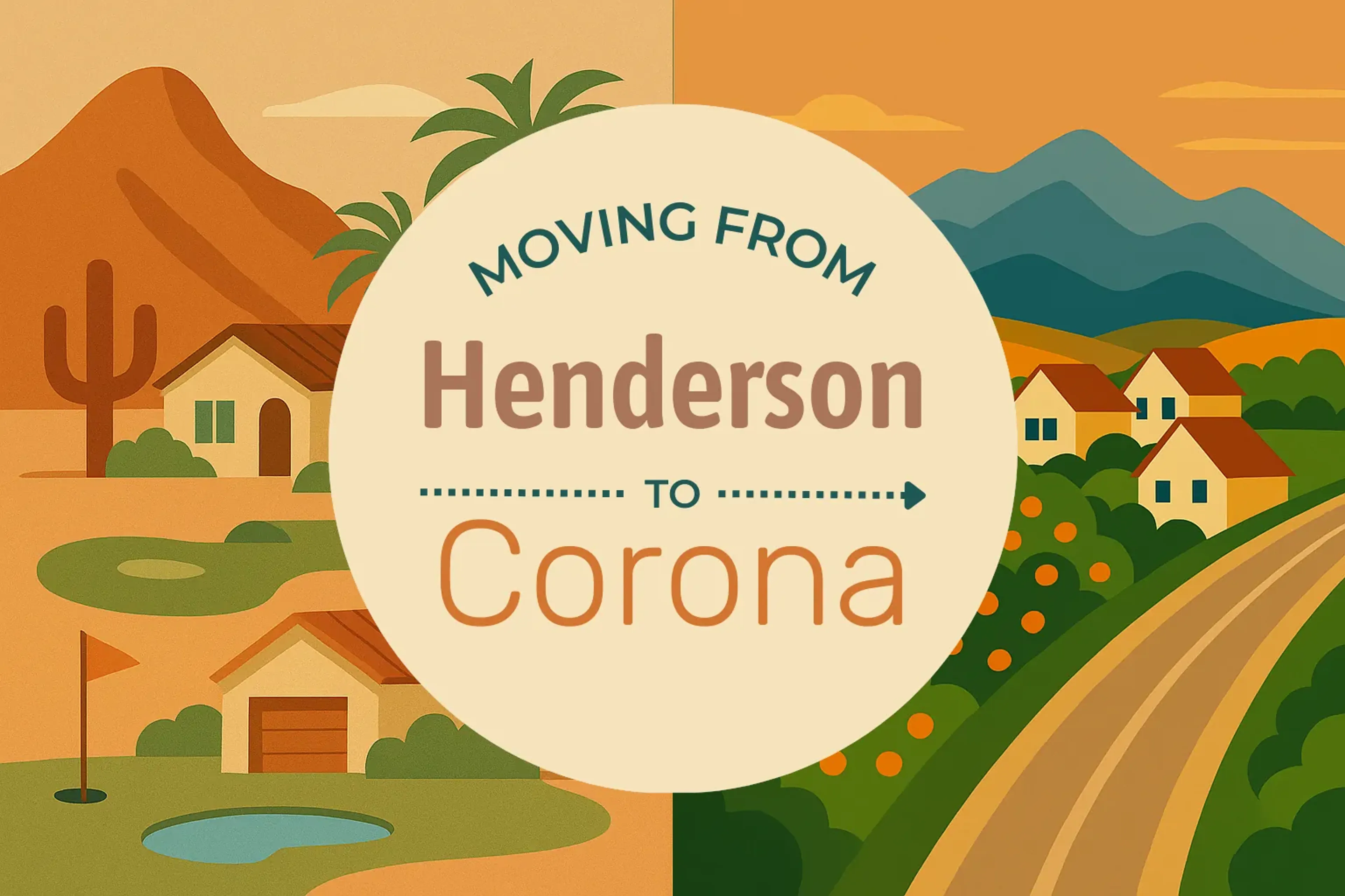 Side-by-side comparison of Henderson to Corona moving companies