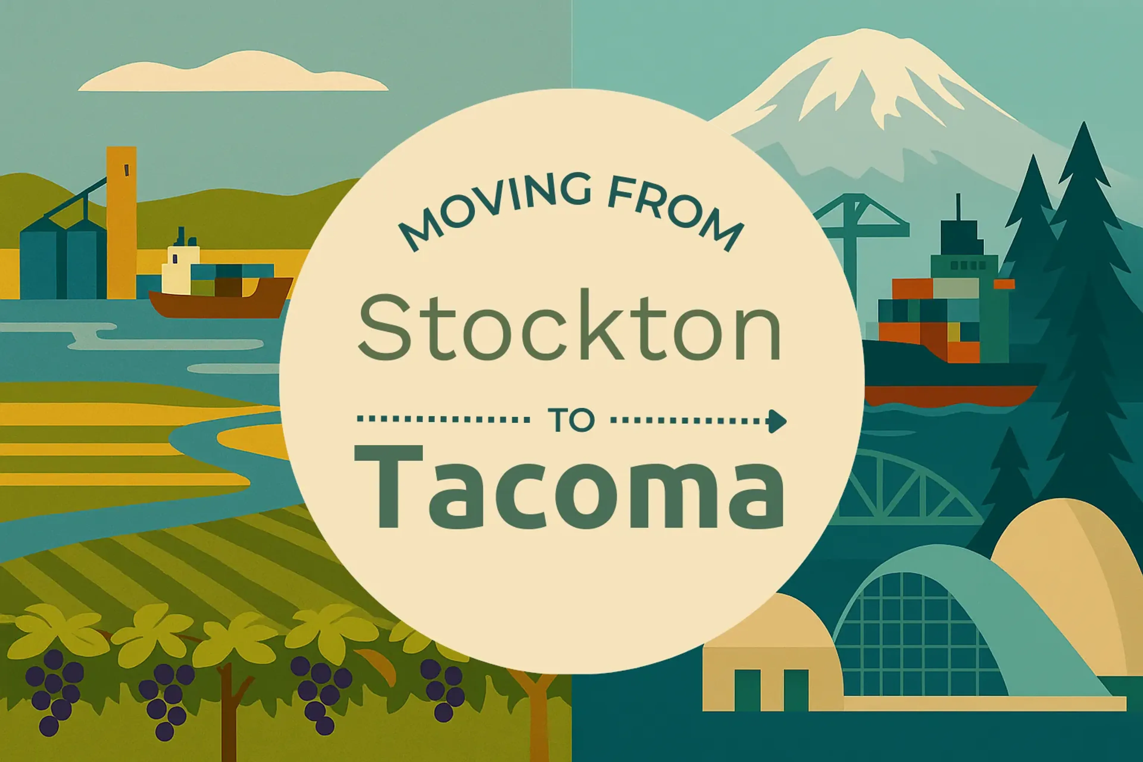 Side-by-side comparison of Stockton to Tacoma moving companies