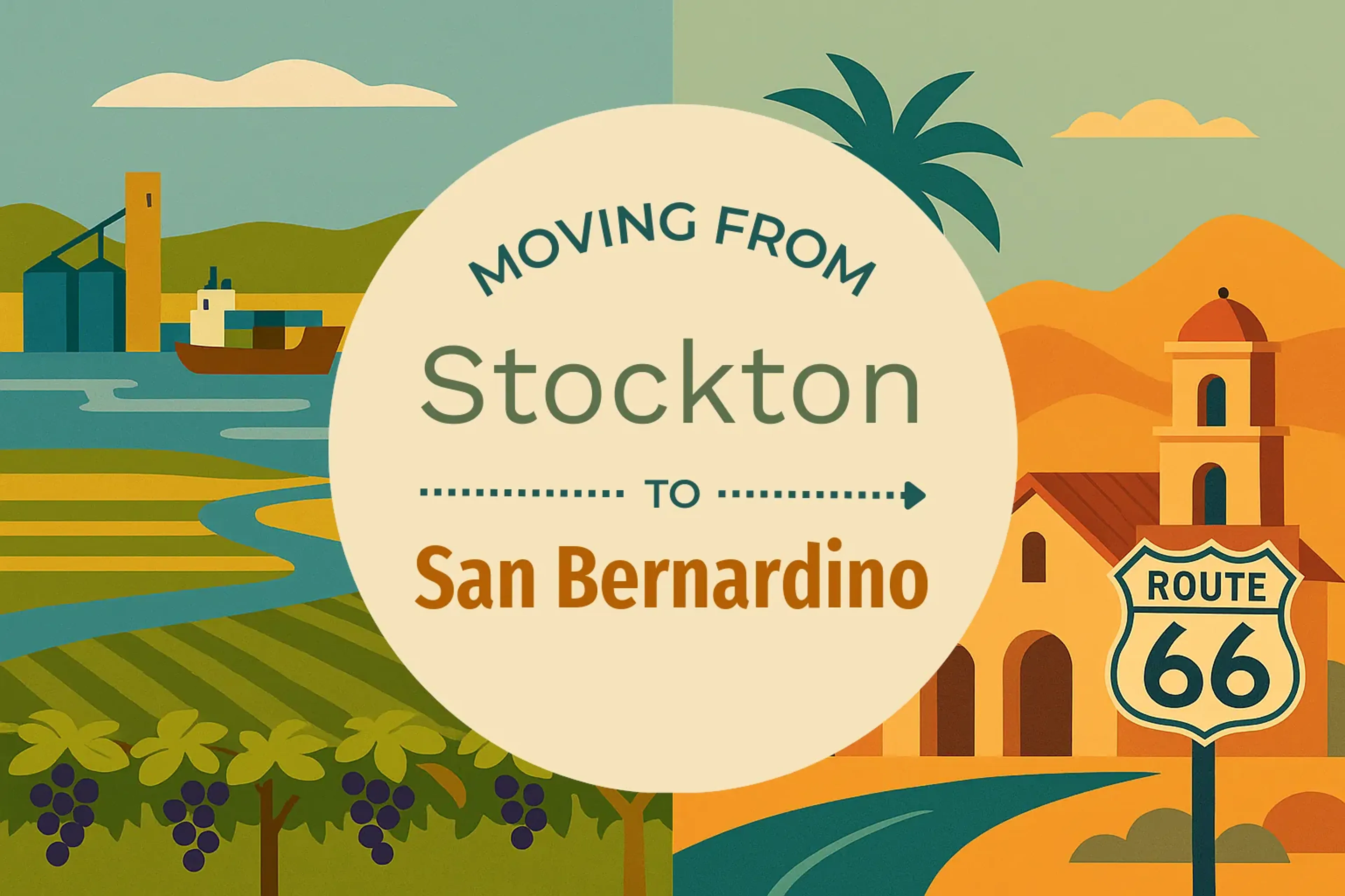 Side-by-side comparison of Stockton to San Bernardino moving companies