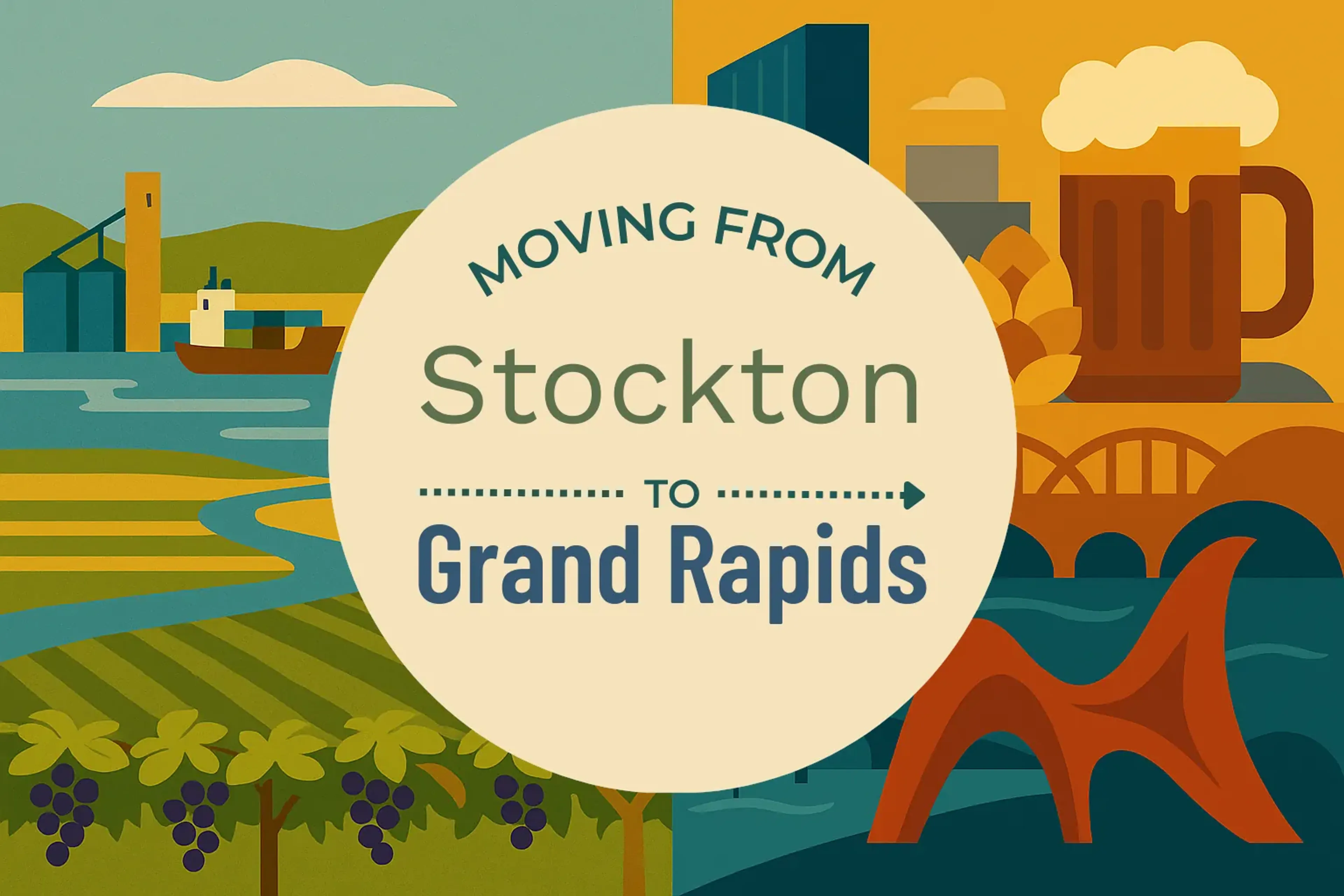 Side-by-side comparison of Stockton to Grand Rapids moving companies