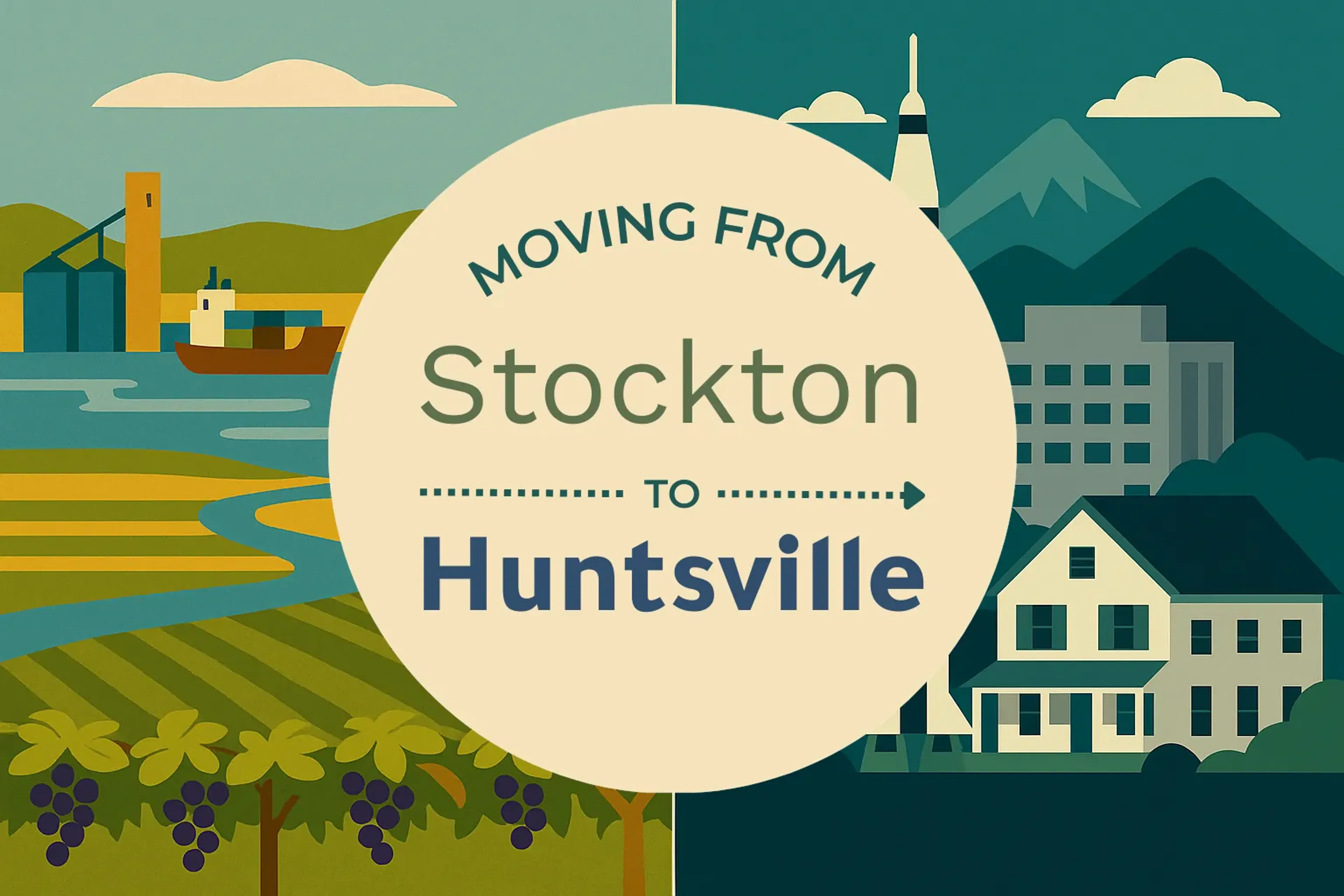 Side-by-side comparison of Stockton to Huntsville moving companies