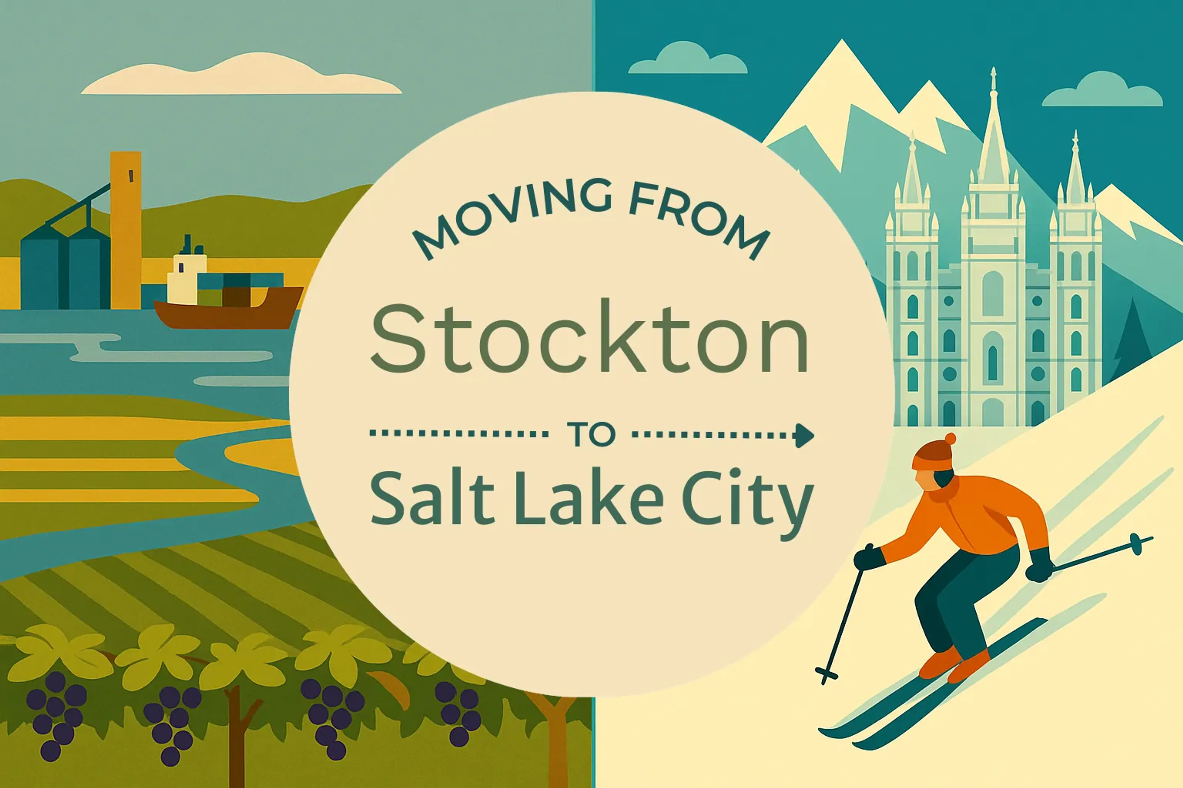 Side-by-side comparison of Stockton to Salt Lake City moving companies