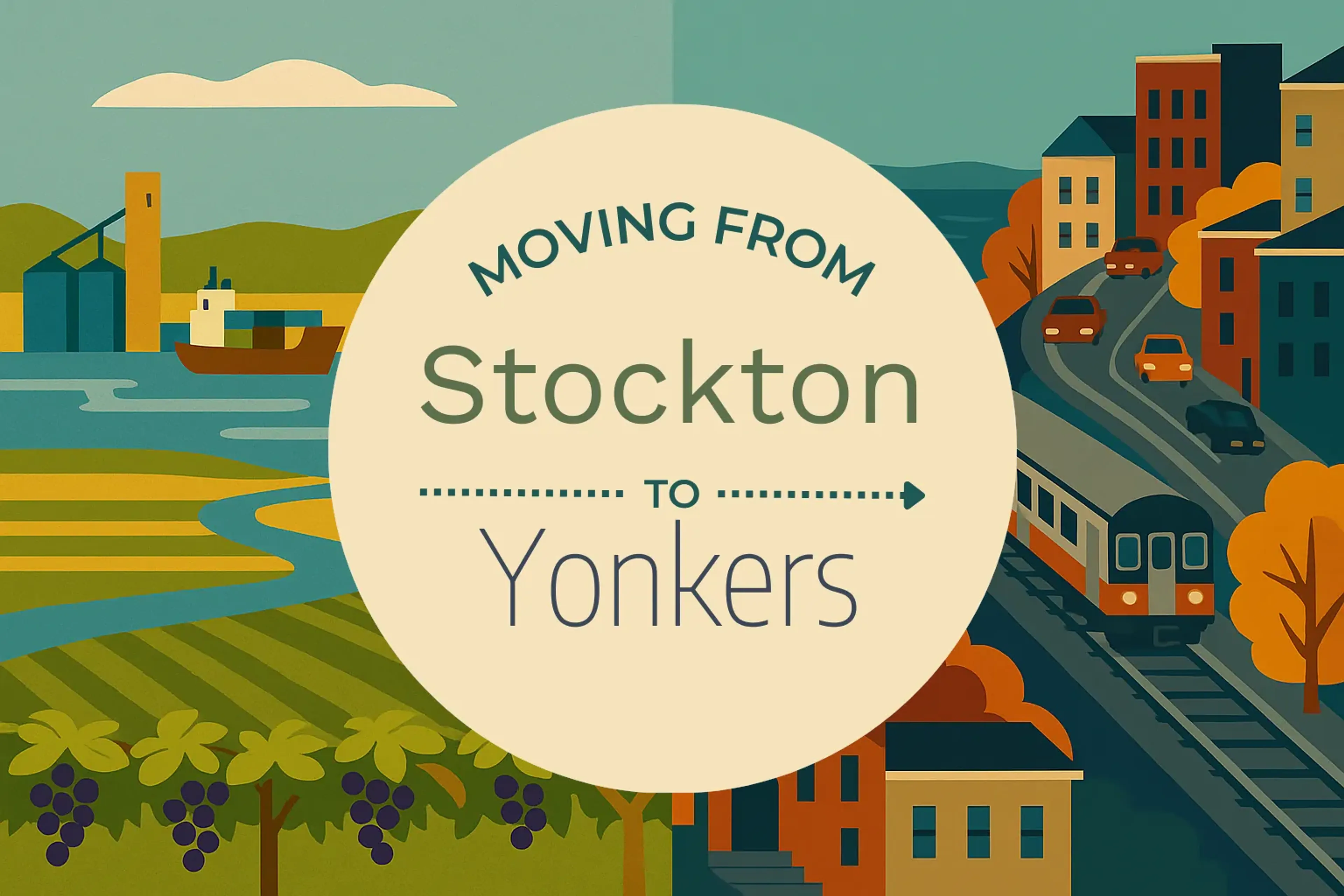 Side-by-side comparison of Stockton to Yonkers moving companies