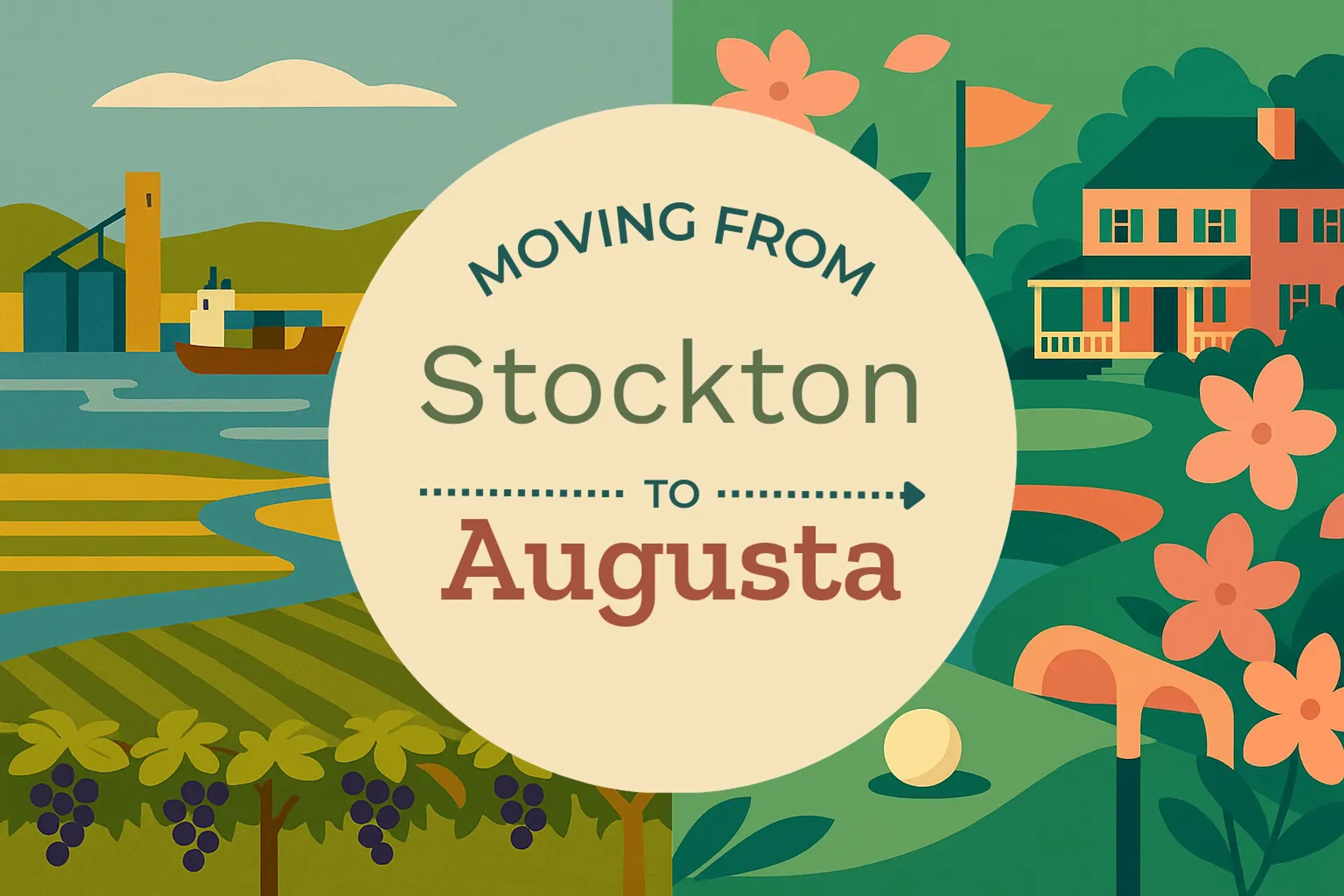 Side-by-side comparison of Stockton to Augusta moving companies