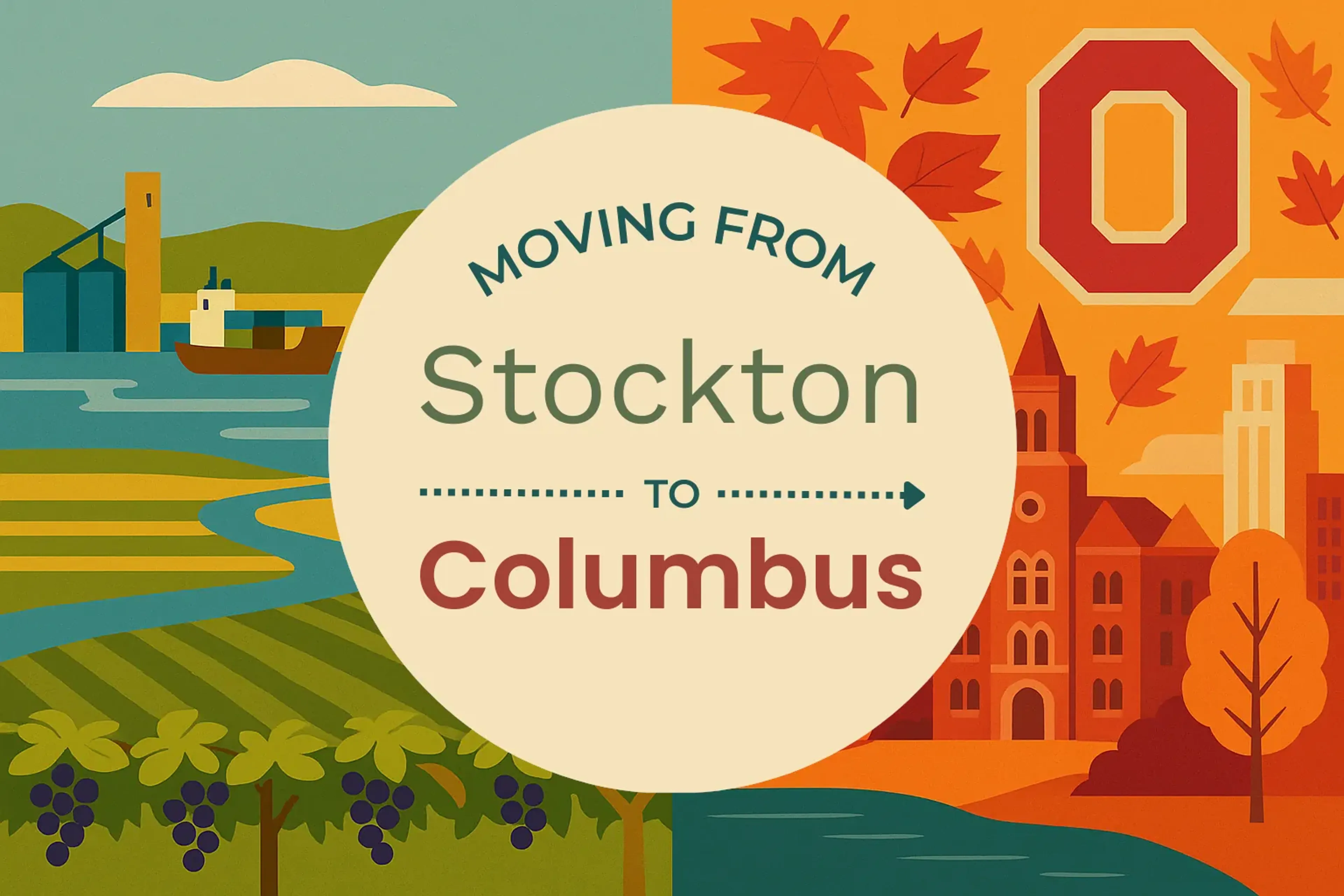 Side-by-side comparison of Stockton to Columbus moving companies
