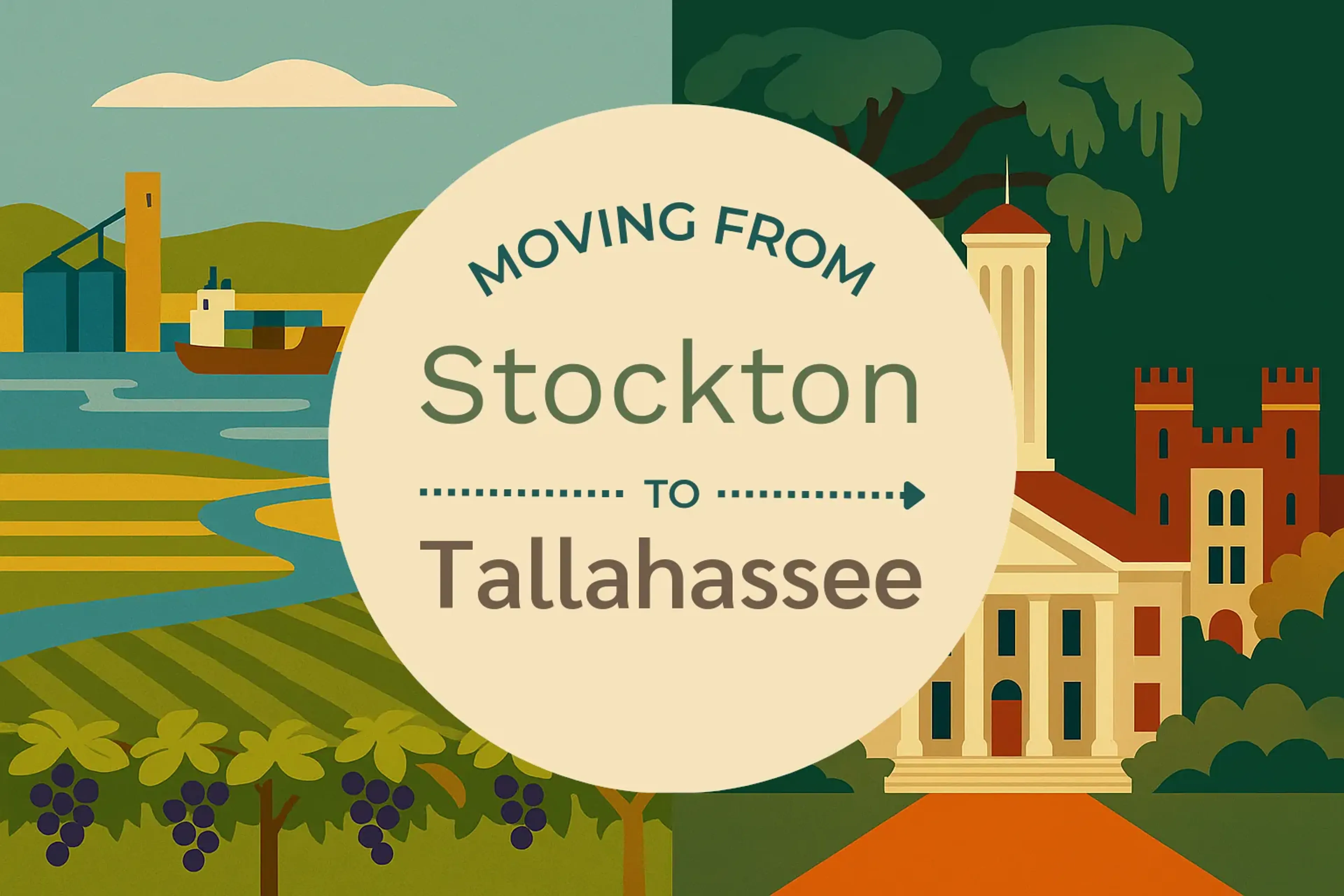 Side-by-side comparison of Stockton to Tallahassee moving companies