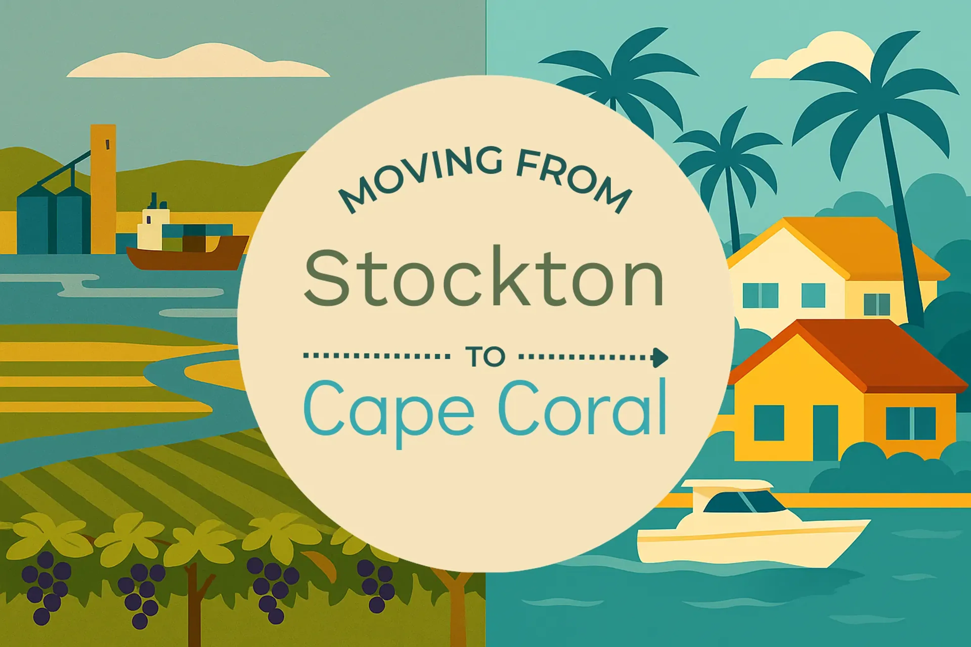 Side-by-side comparison of Stockton to Cape Coral moving companies