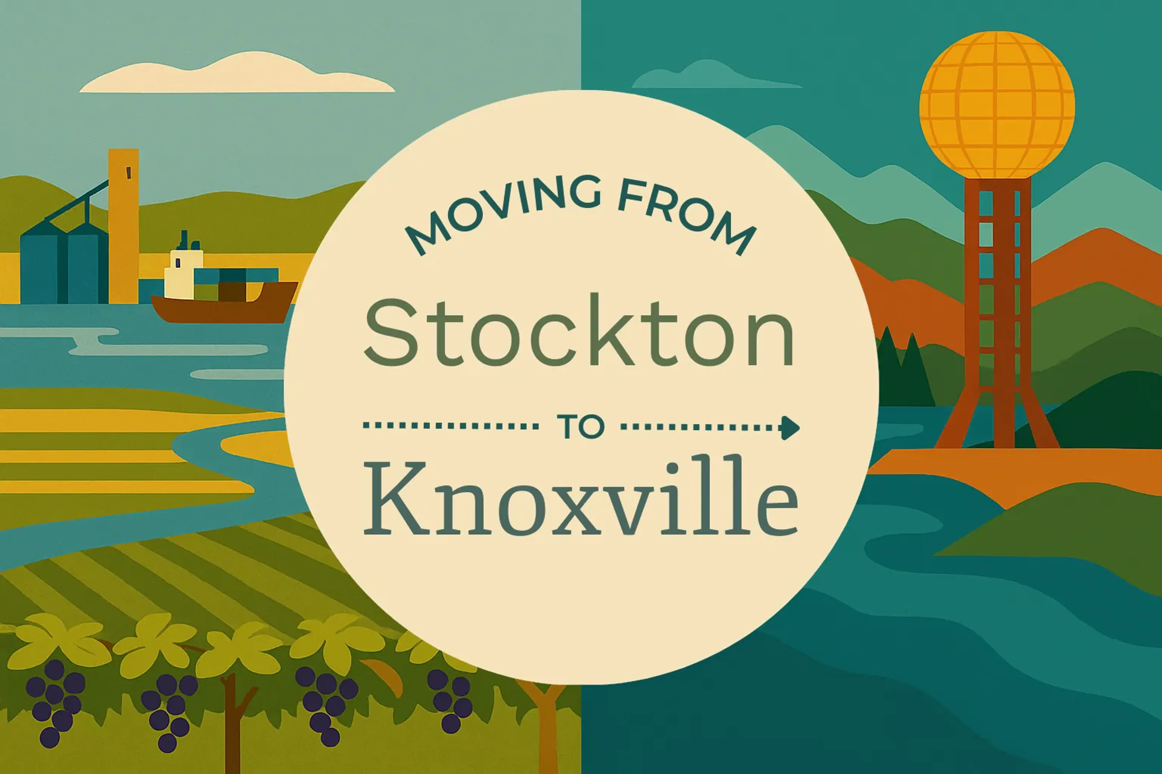 Side-by-side comparison of Stockton to Knoxville moving companies