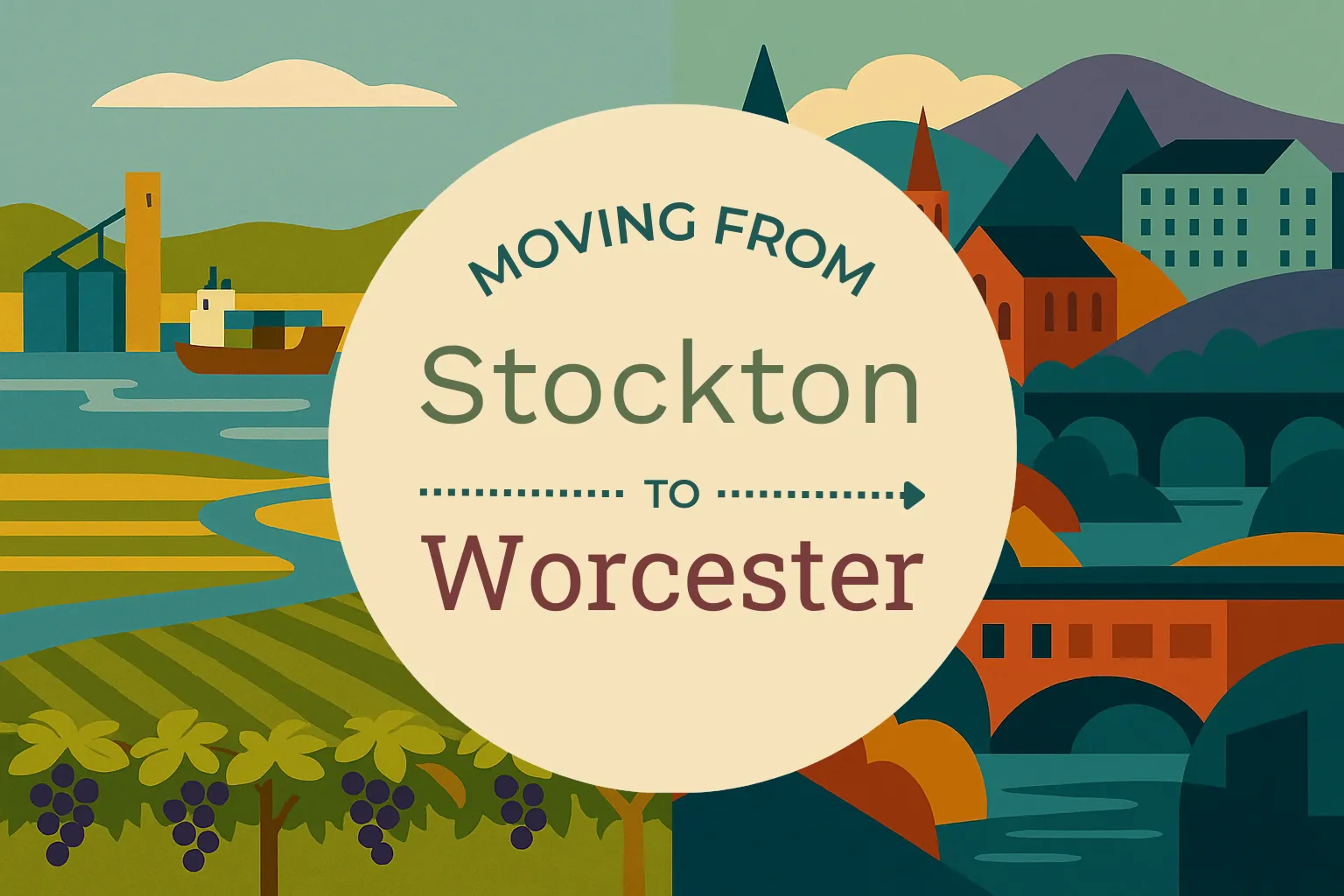 Side-by-side comparison of Stockton to Worcester moving companies