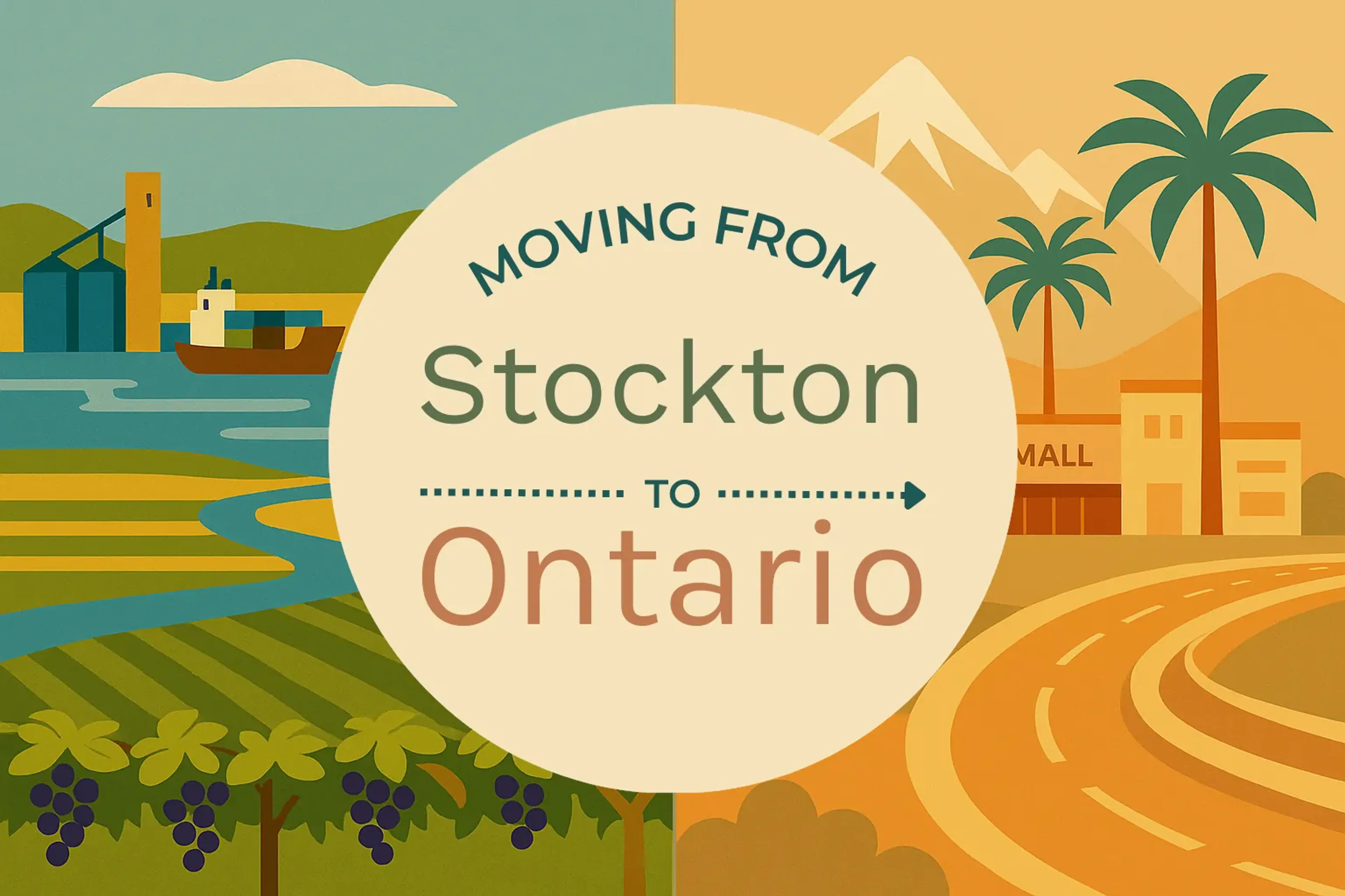Side-by-side comparison of Stockton to Ontario moving companies