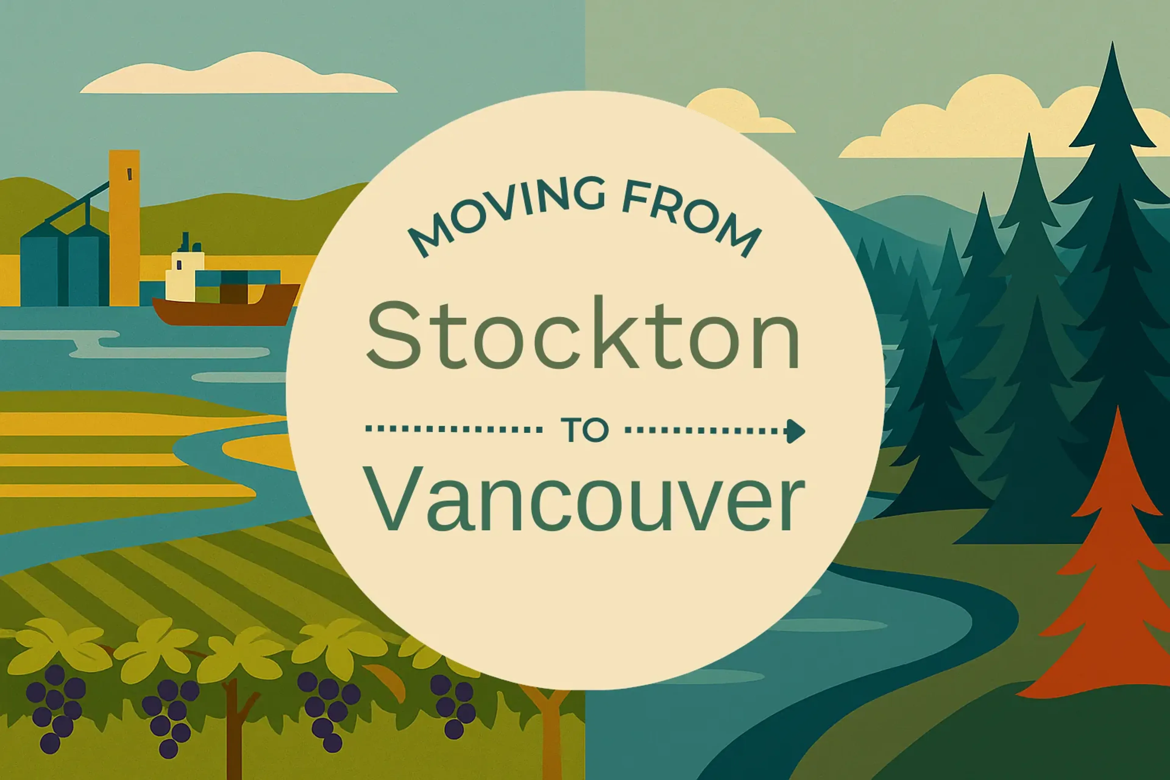 Side-by-side comparison of Stockton to Vancouver moving companies