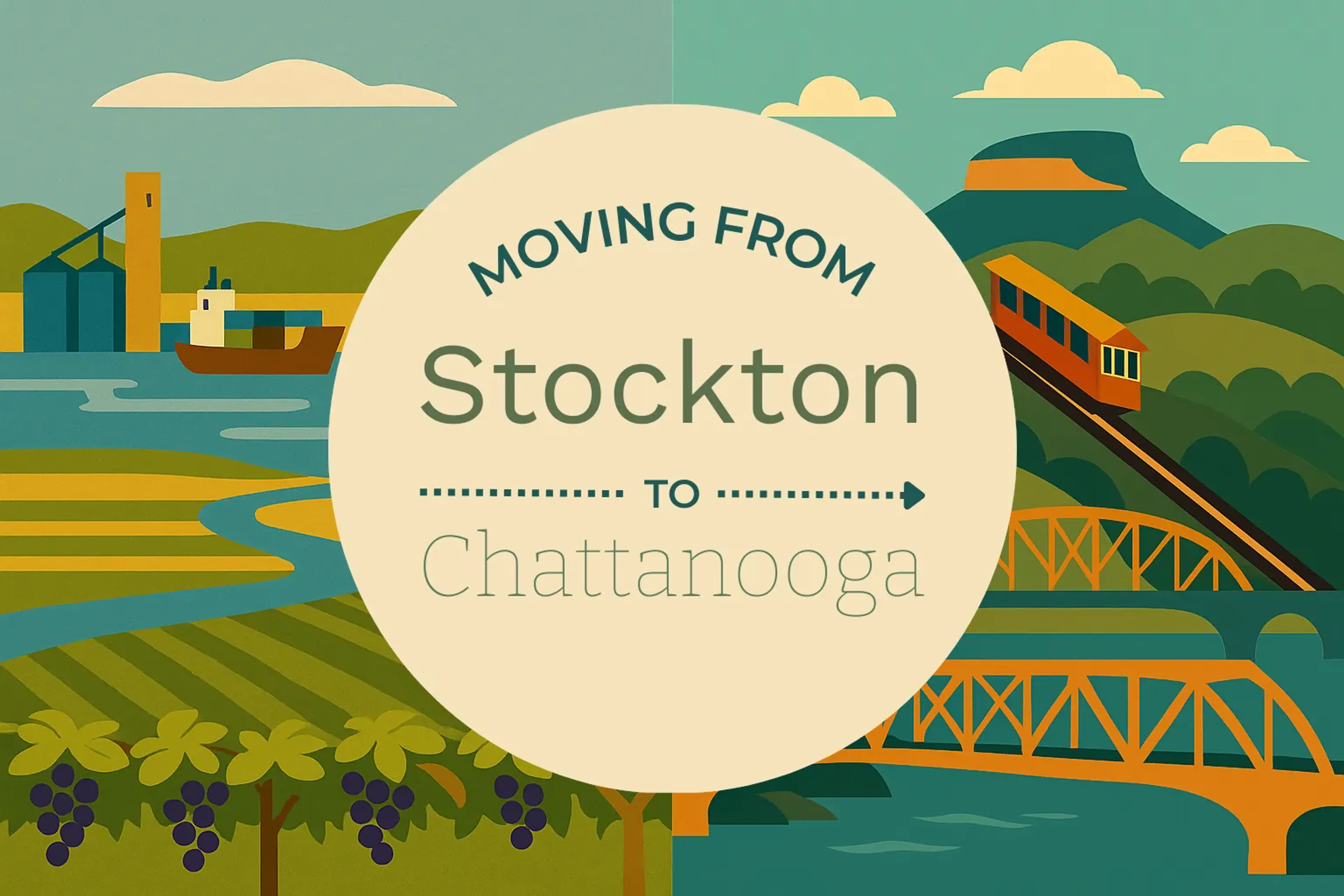 Side-by-side comparison of Stockton to Chattanooga moving companies