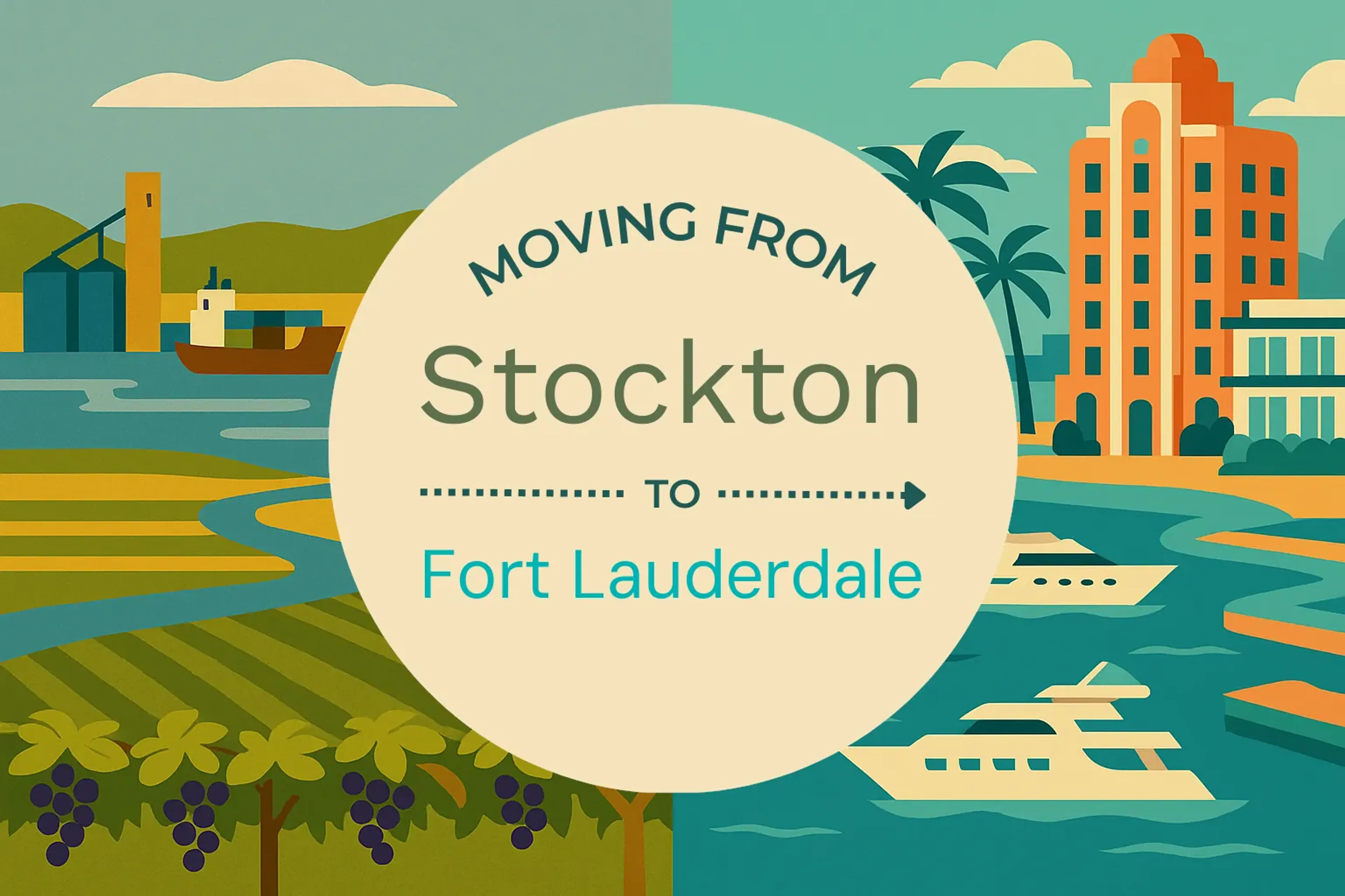 Side-by-side comparison of Stockton to Fort Lauderdale moving companies