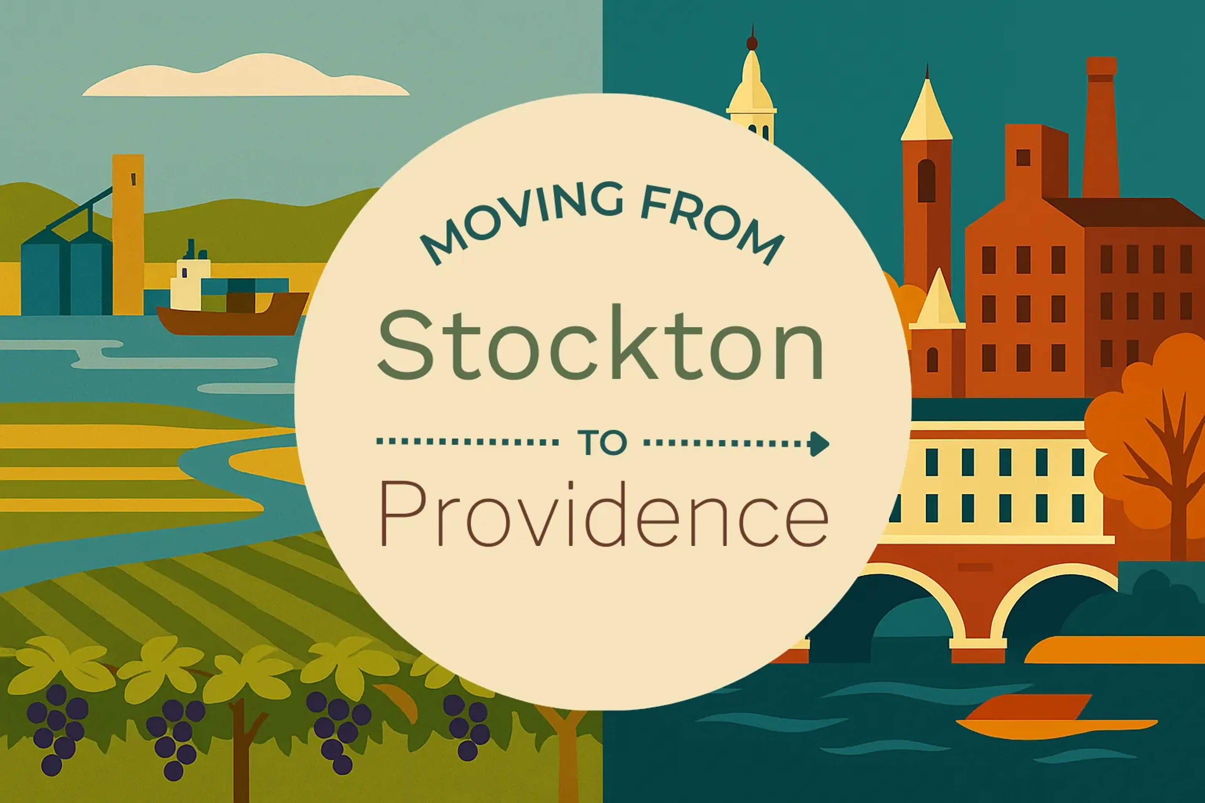 Side-by-side comparison of Stockton to Providence moving companies