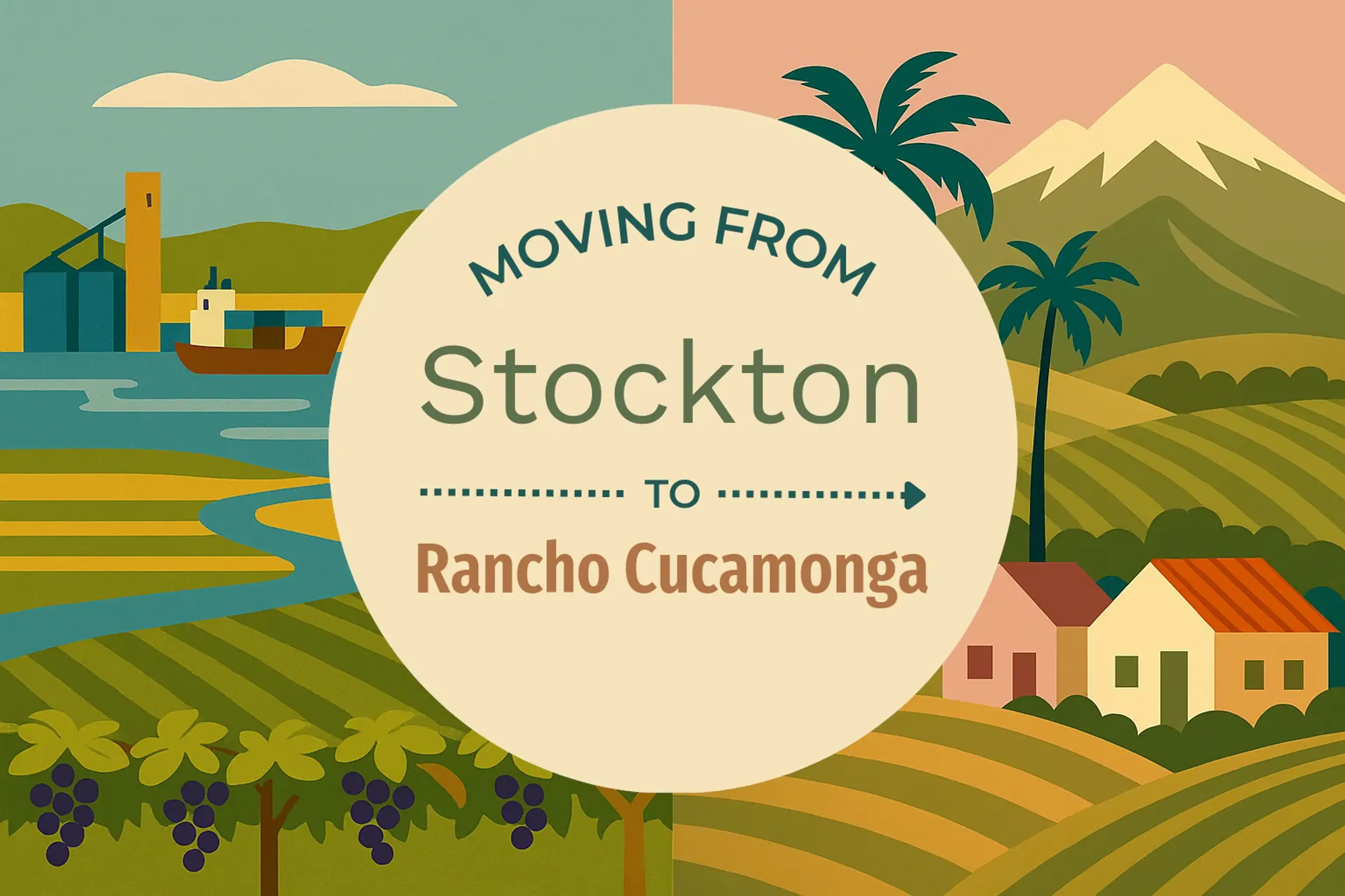 Side-by-side comparison of Stockton to Rancho Cucamonga moving companies