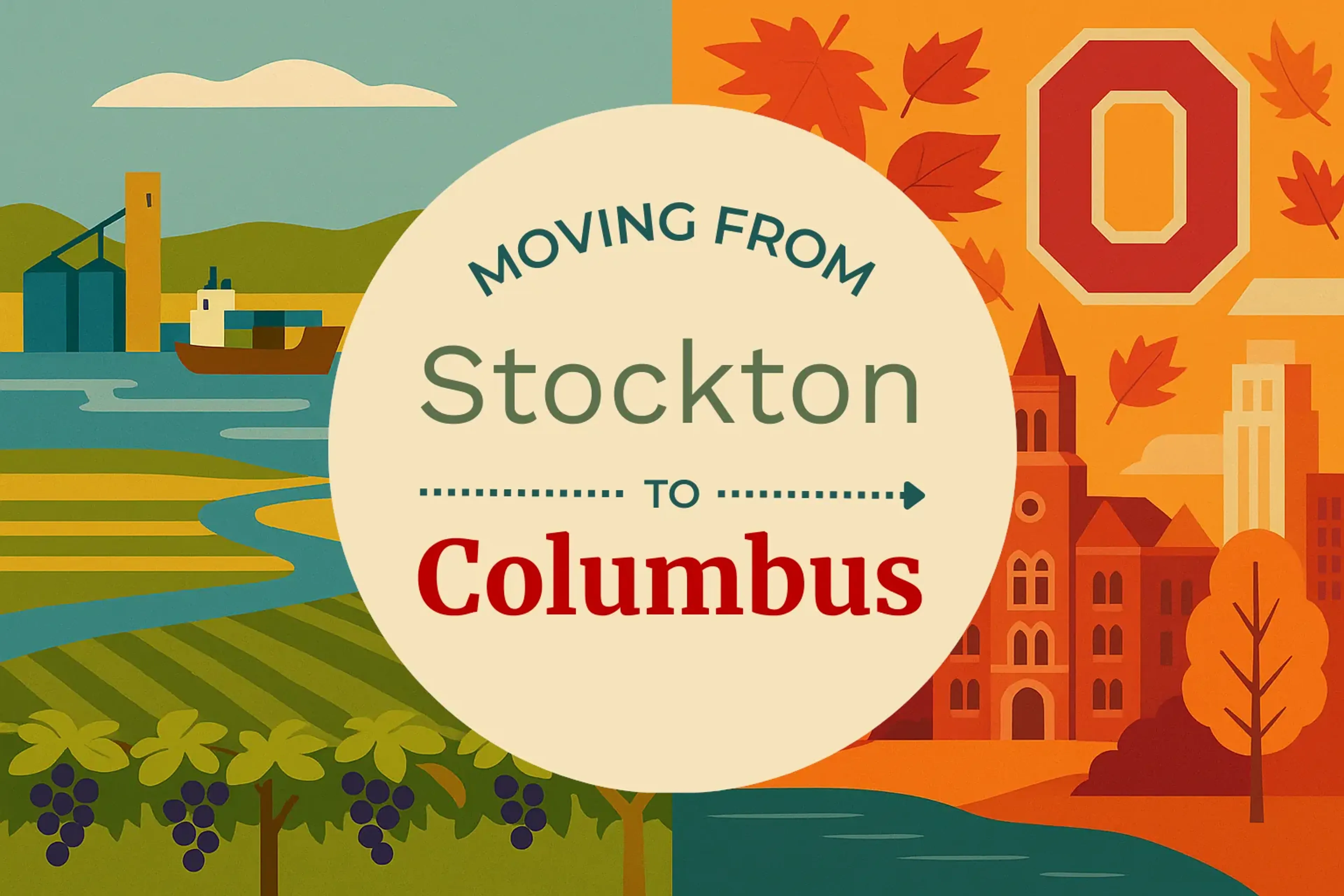 Side-by-side comparison of Stockton to Columbus moving companies