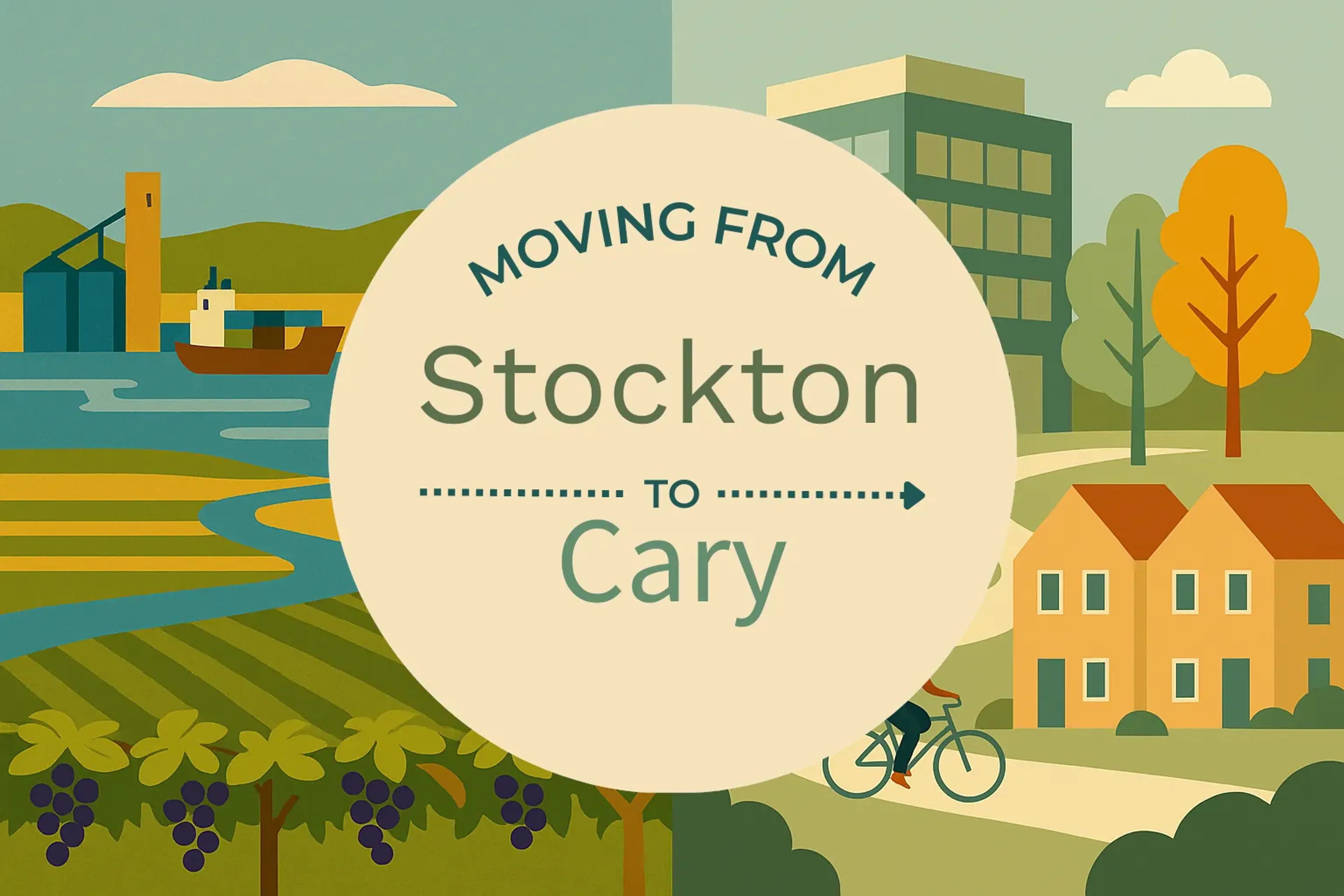 Side-by-side comparison of Stockton to Cary moving companies