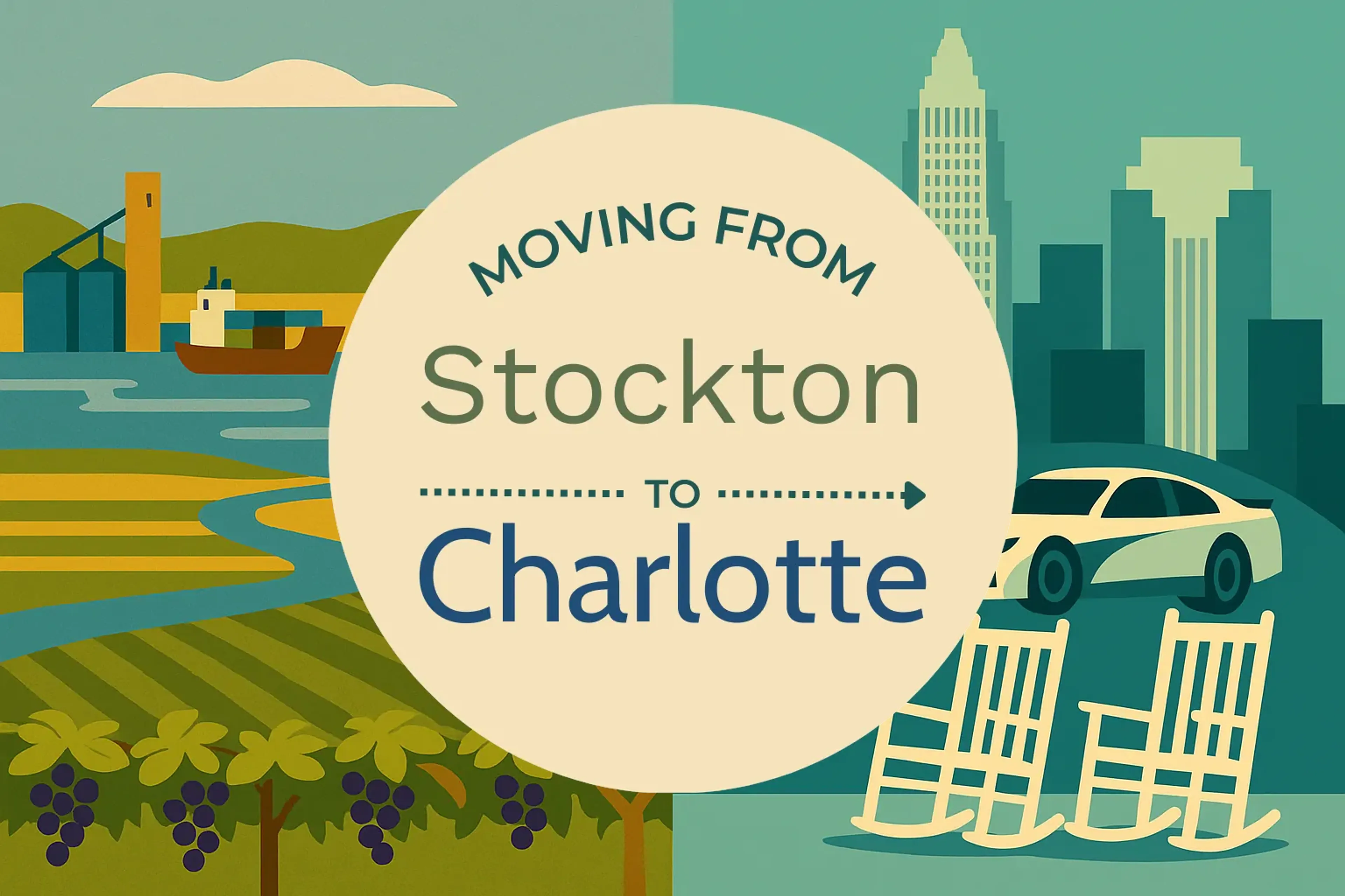 Side-by-side comparison of Stockton to Charlotte moving companies