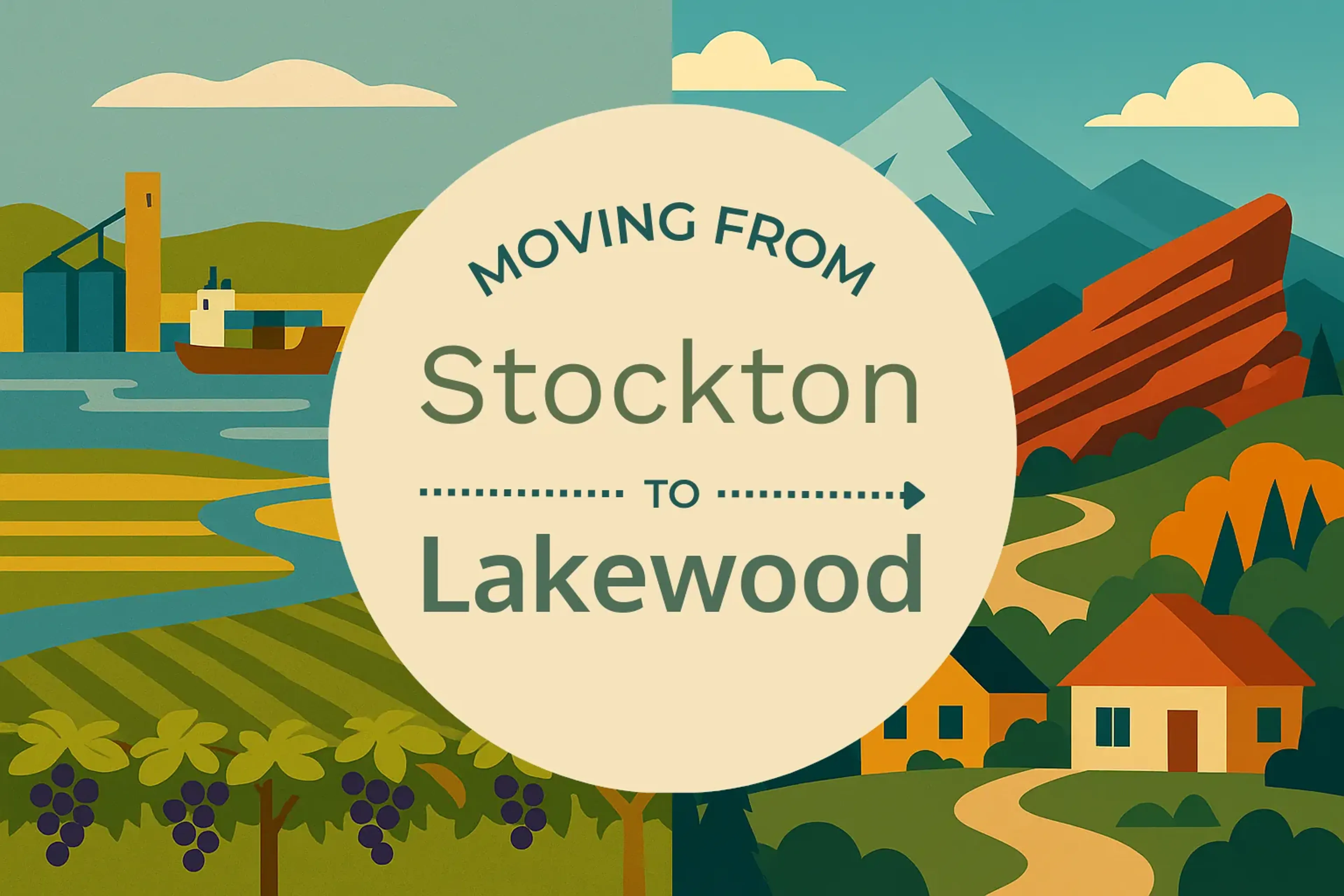 Side-by-side comparison of Stockton to Lakewood moving companies
