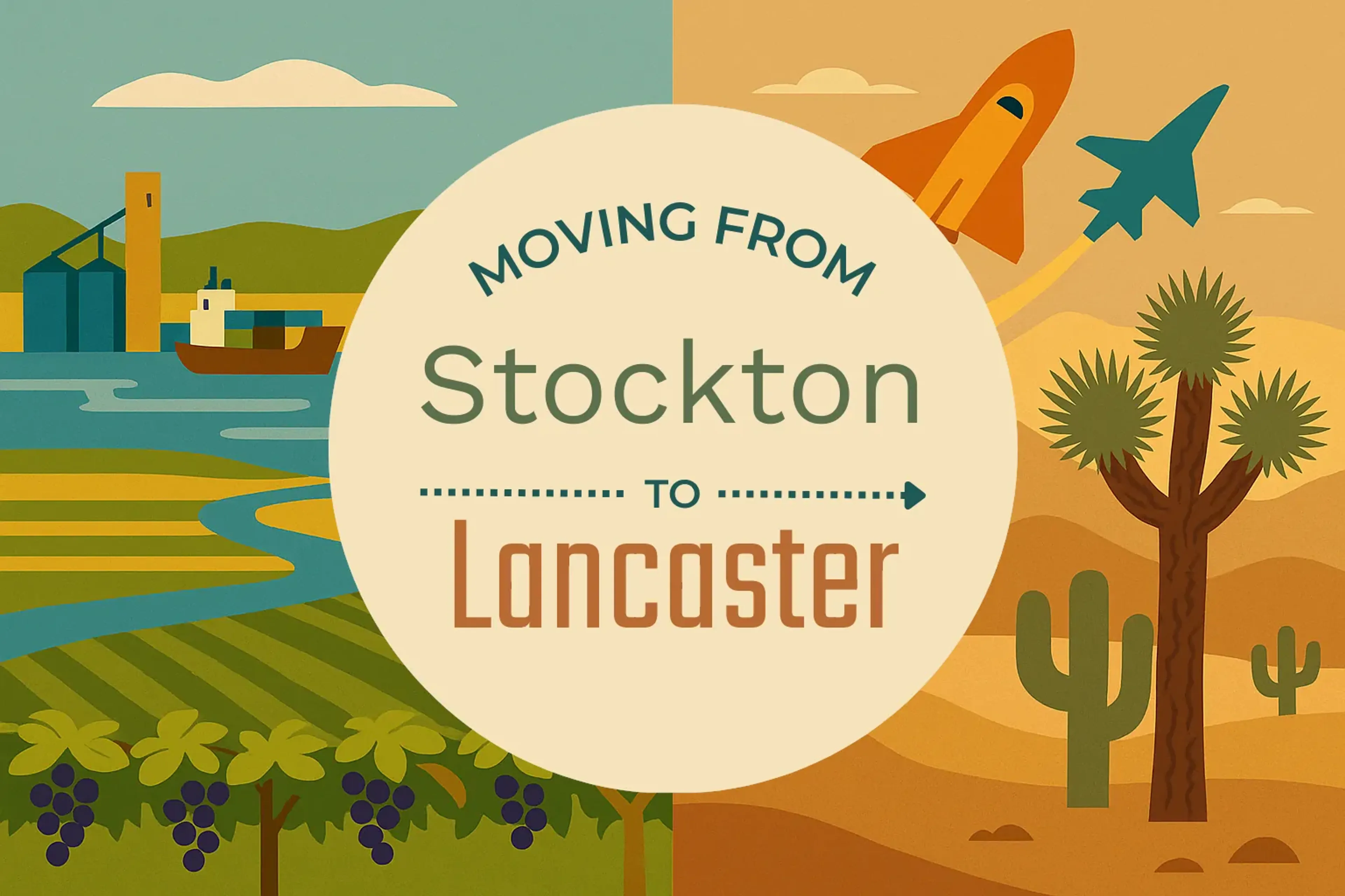 Side-by-side comparison of Stockton to Lancaster moving companies