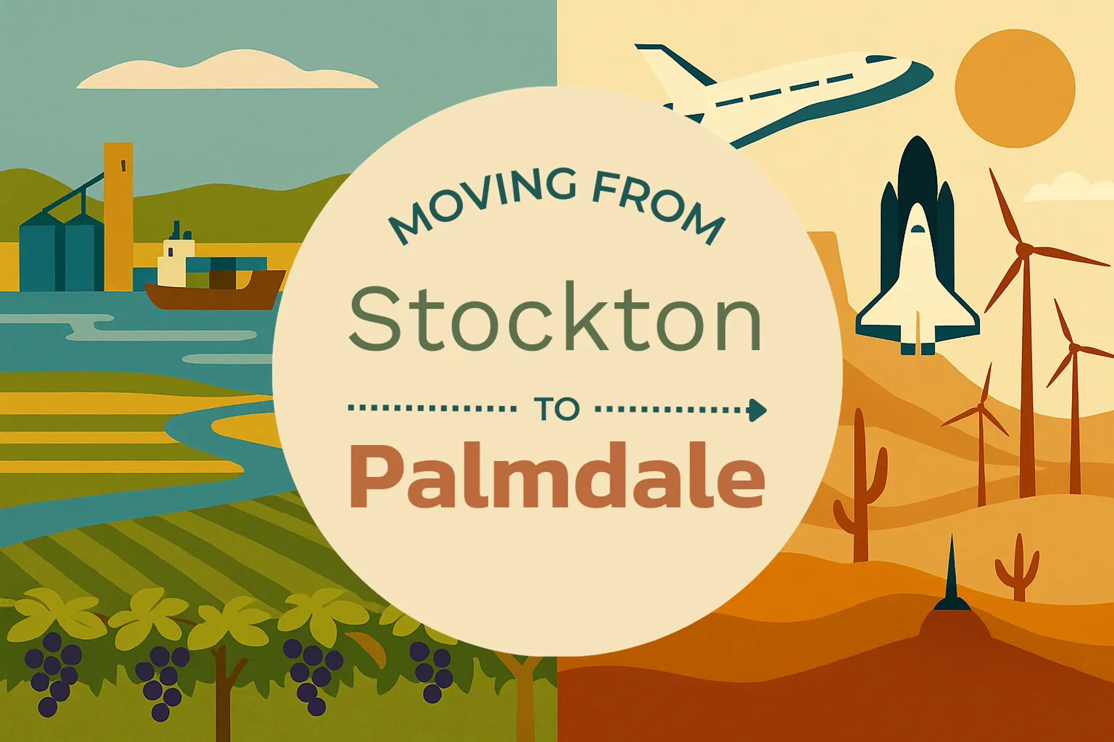 Side-by-side comparison of Stockton to Palmdale moving companies