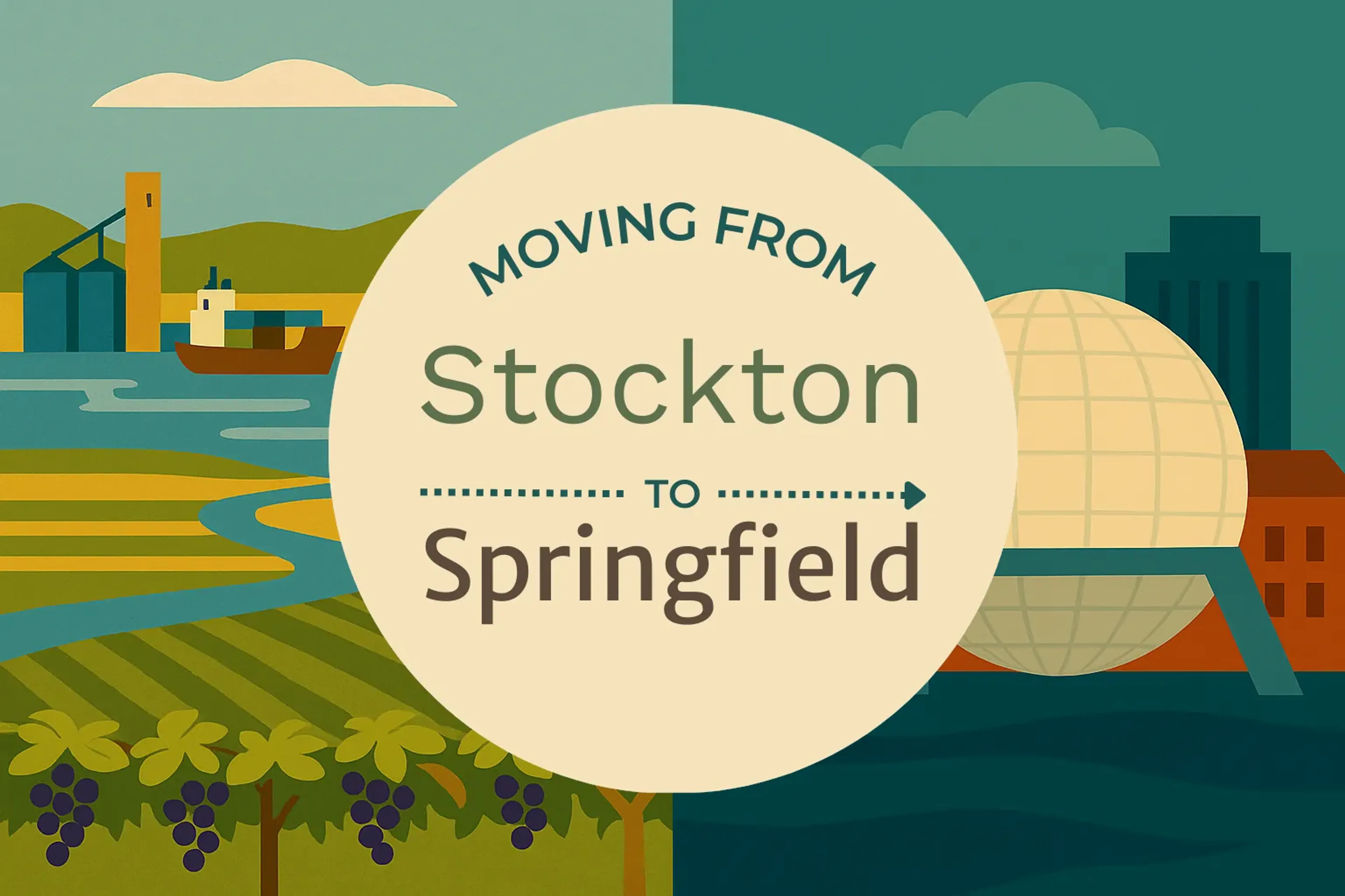 Side-by-side comparison of Stockton to Springfield moving companies