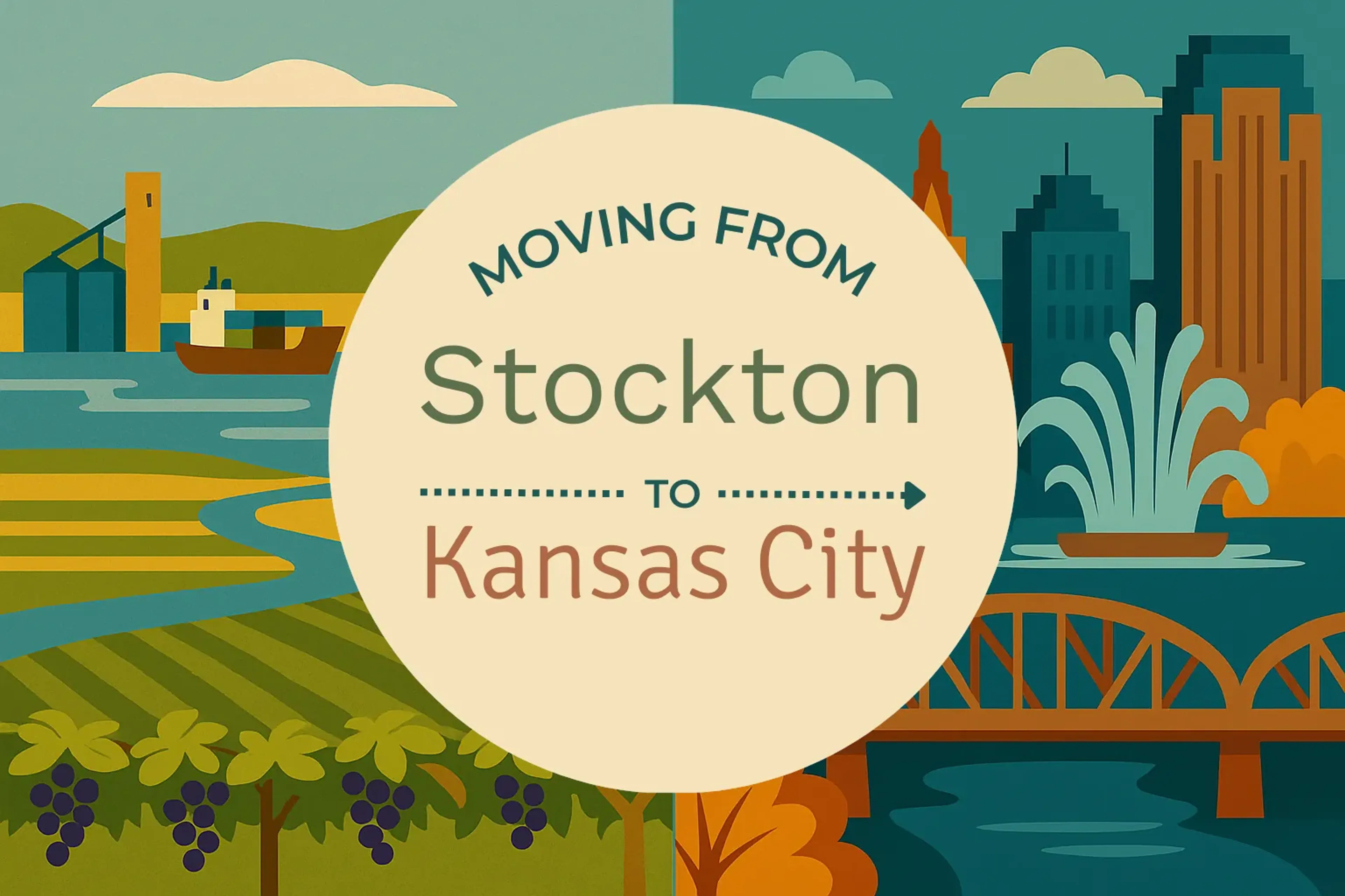 Side-by-side comparison of Stockton to Kansas City moving companies