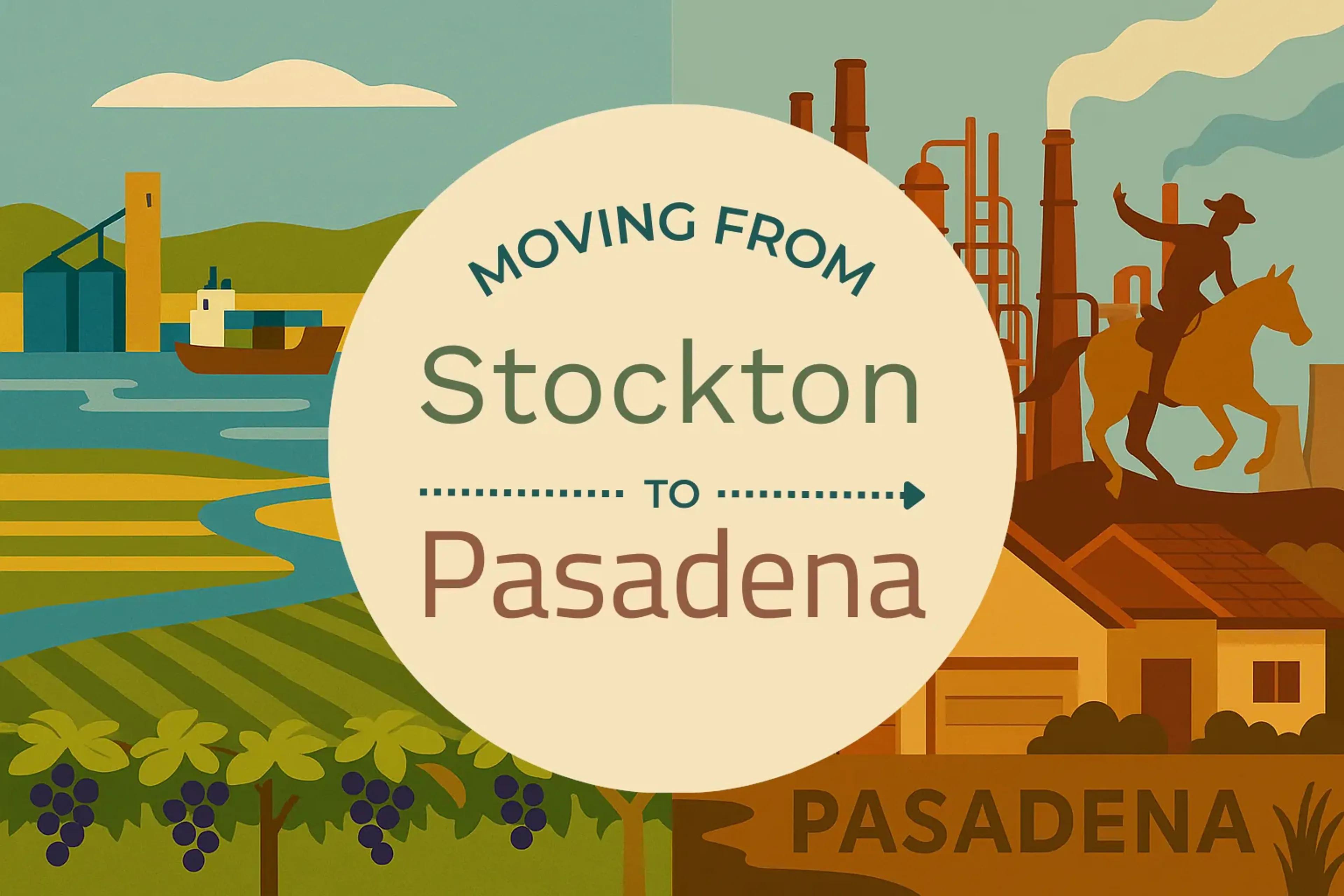 Side-by-side comparison of Stockton to Pasadena moving companies