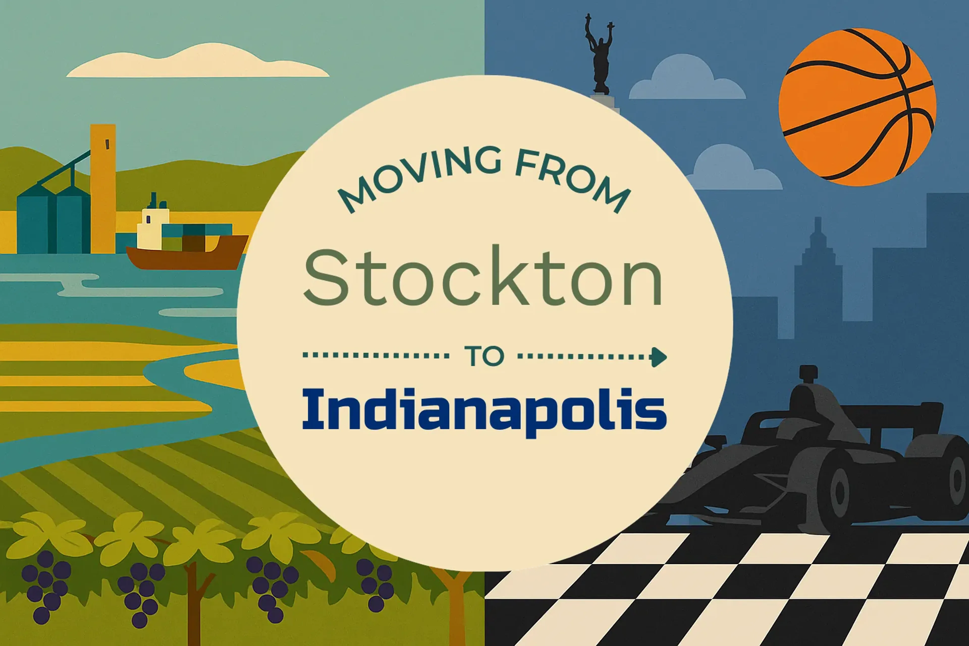 Side-by-side comparison of Stockton to Indianapolis moving companies