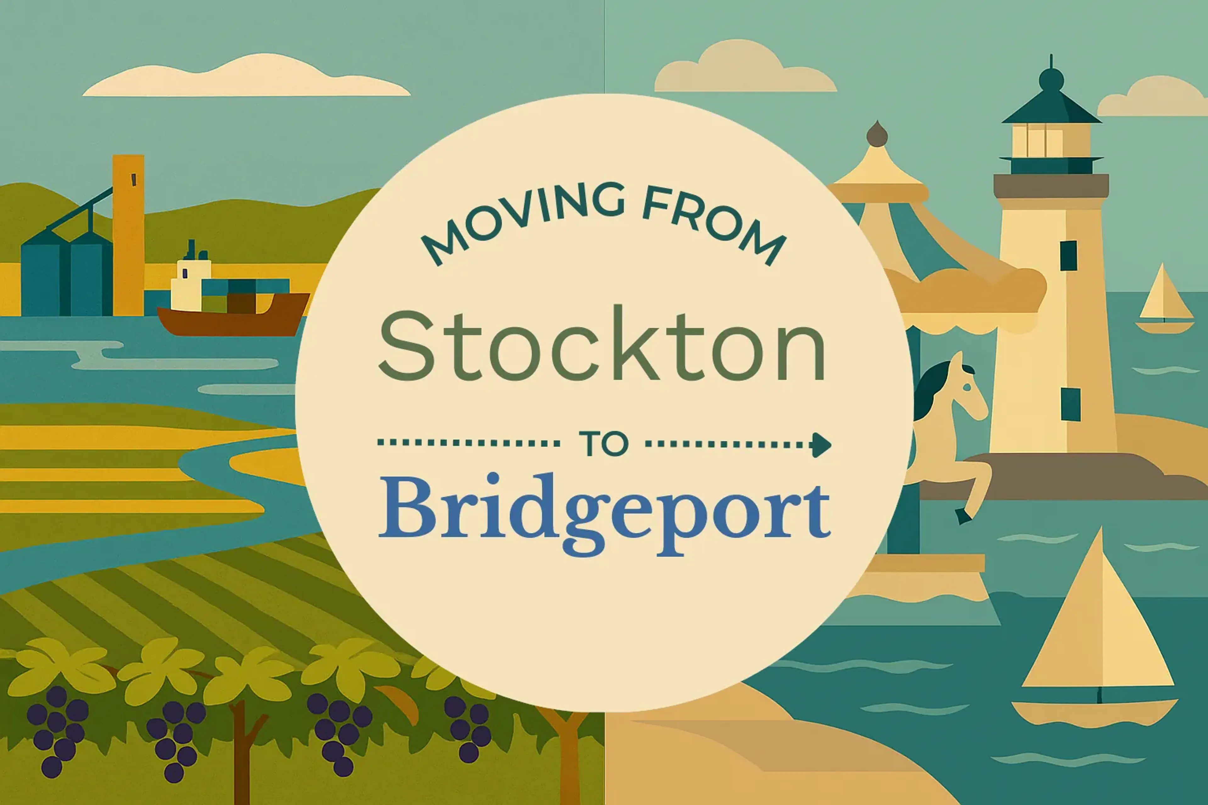 Side-by-side comparison of Stockton to Bridgeport moving companies