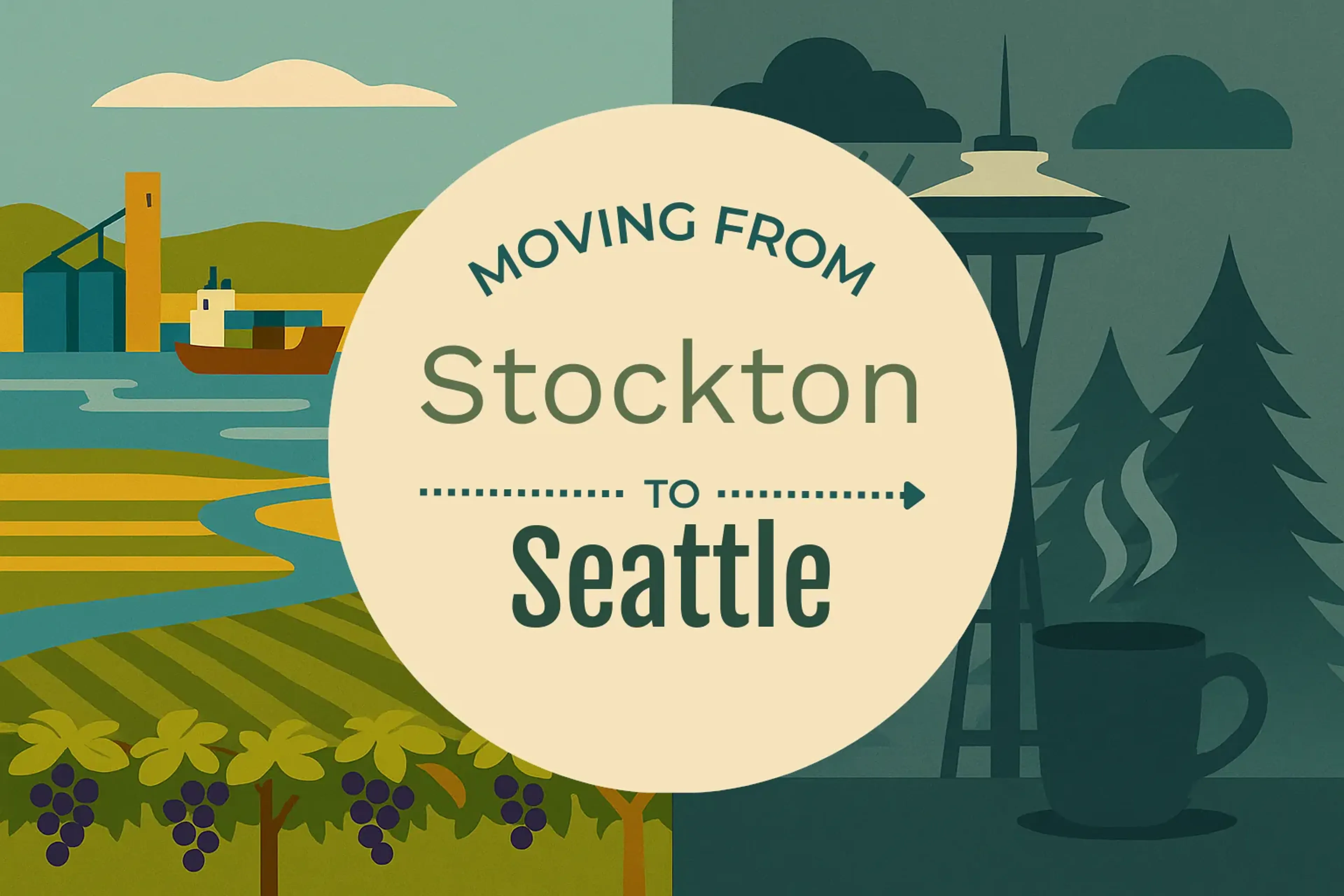 Side-by-side comparison of Stockton to Seattle moving companies
