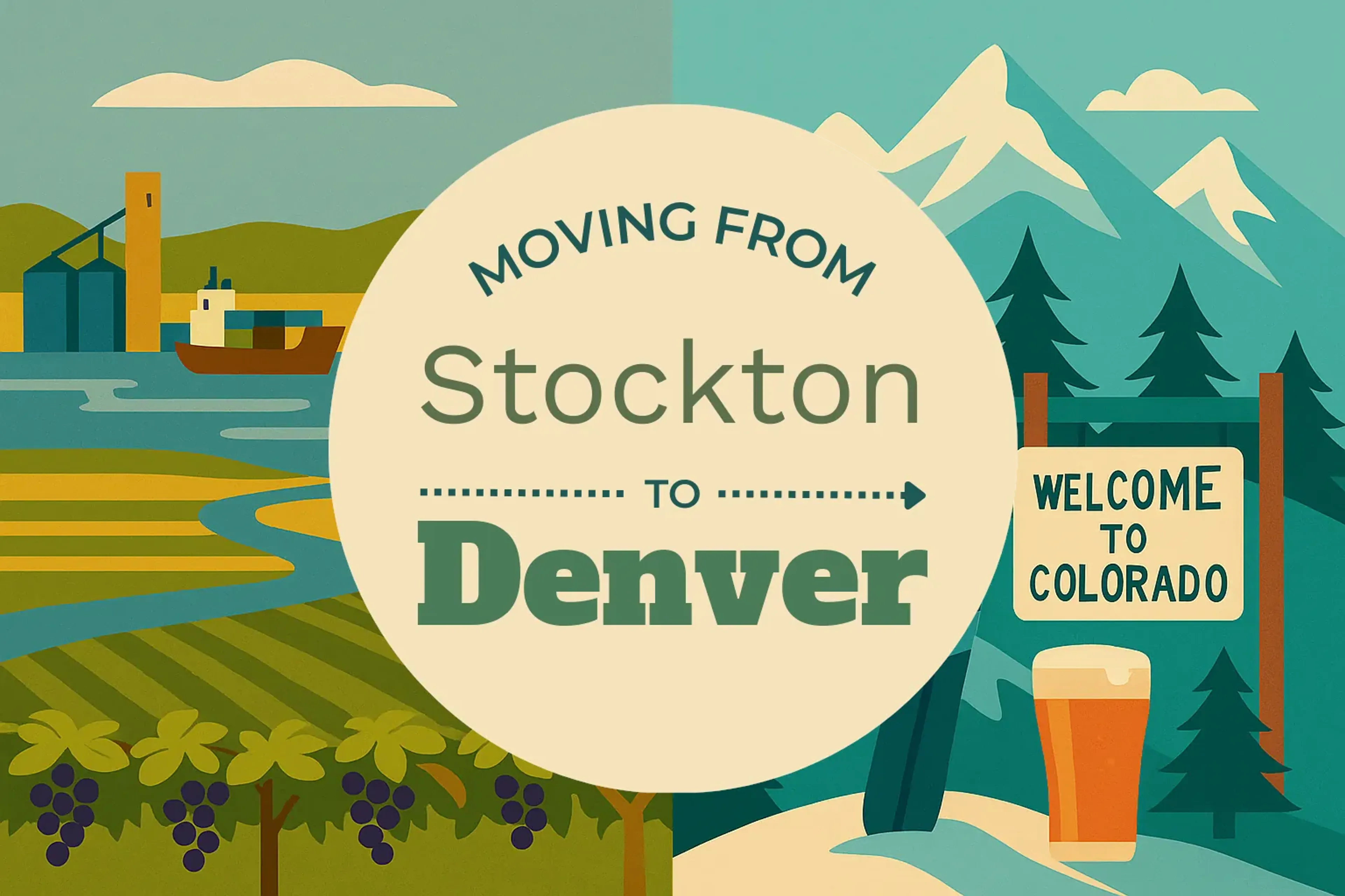 Side-by-side comparison of Stockton to Denver moving companies