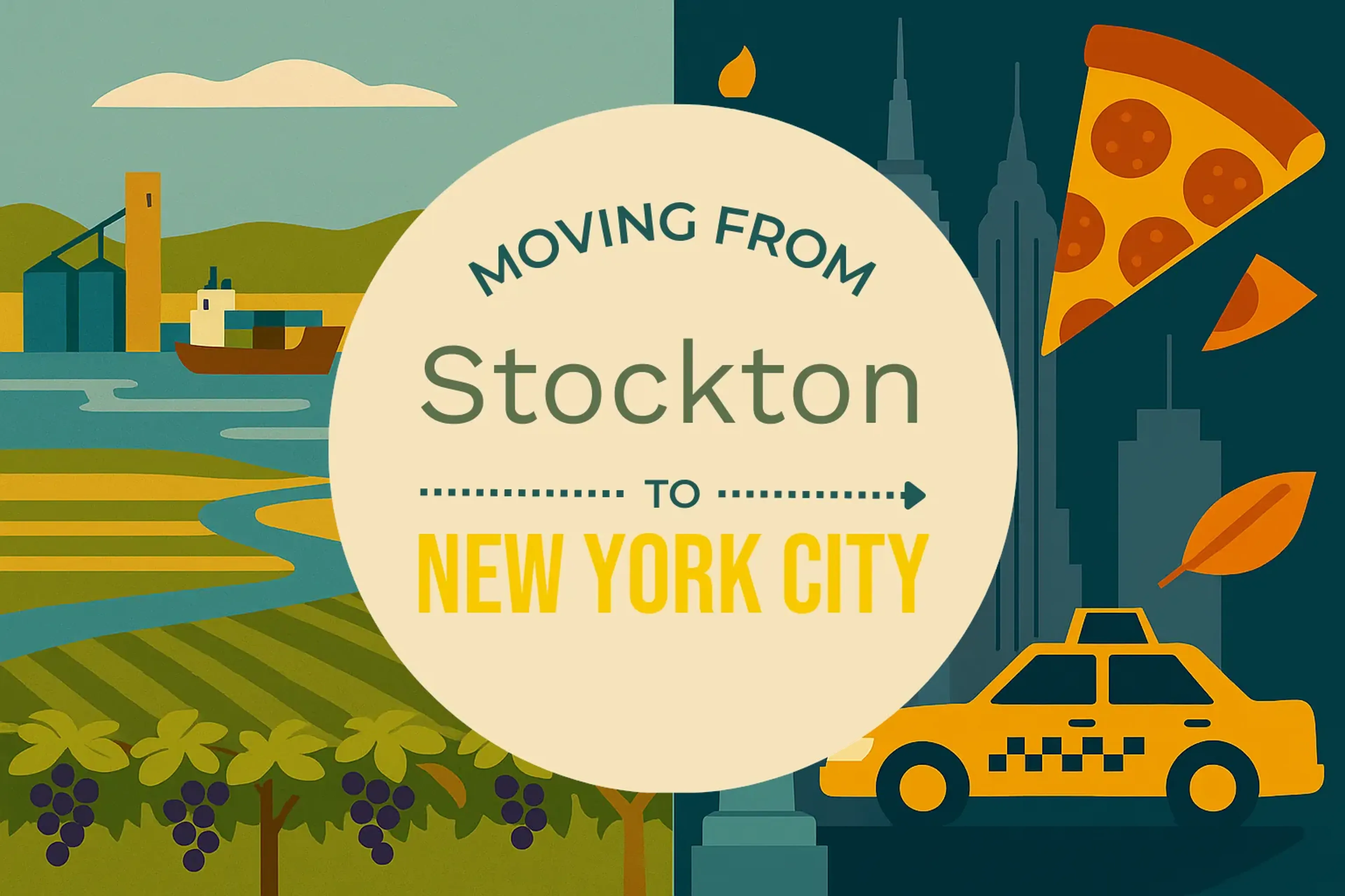 Side-by-side comparison of Stockton to New York City moving companies